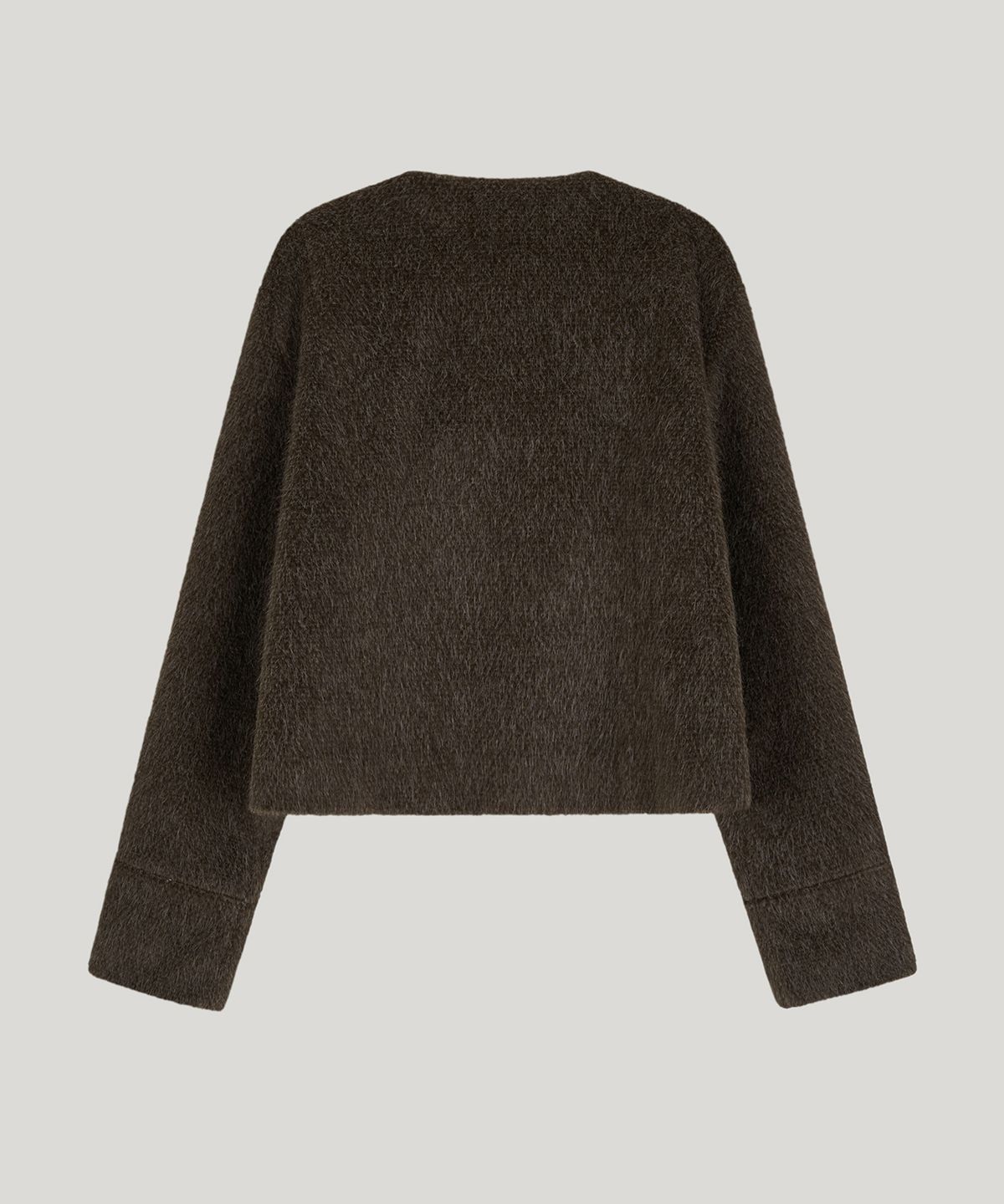 포에트서울(POETSEOUL) soft jacket button hole stitch muffler set_brown