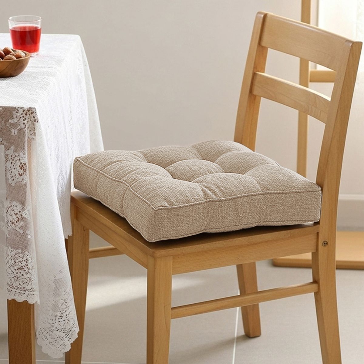 레토(LETO) 8CM 두께 고밀도 의자 방석 40x40cm (패딩충전재/오래가는 내구성/사계절용)
