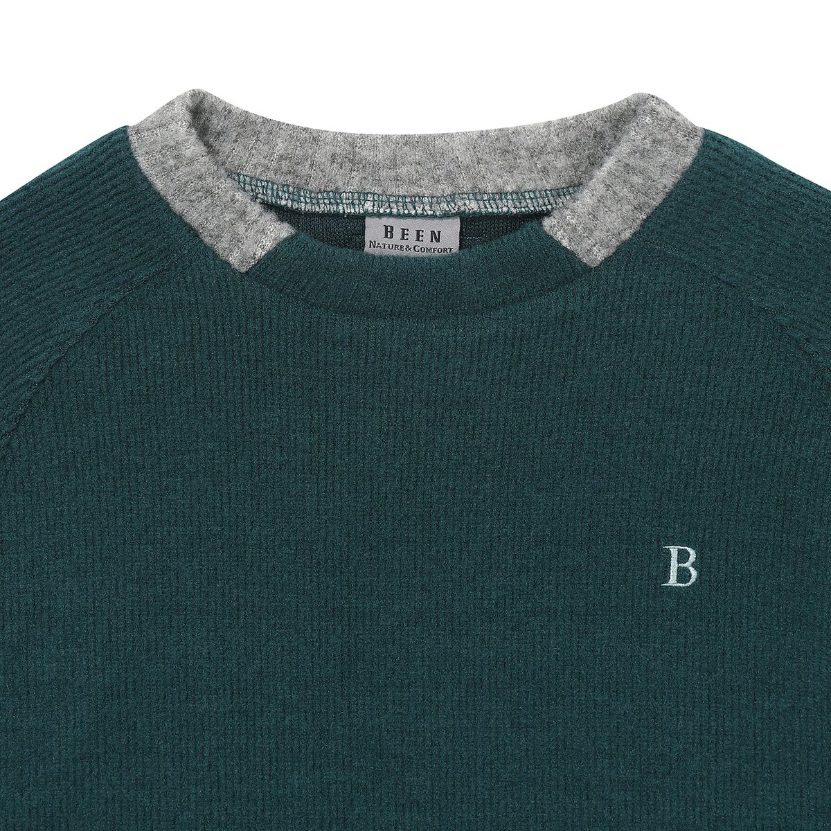 빈(BEEN) BZ73TS02GN 그린 골지 티셔츠
