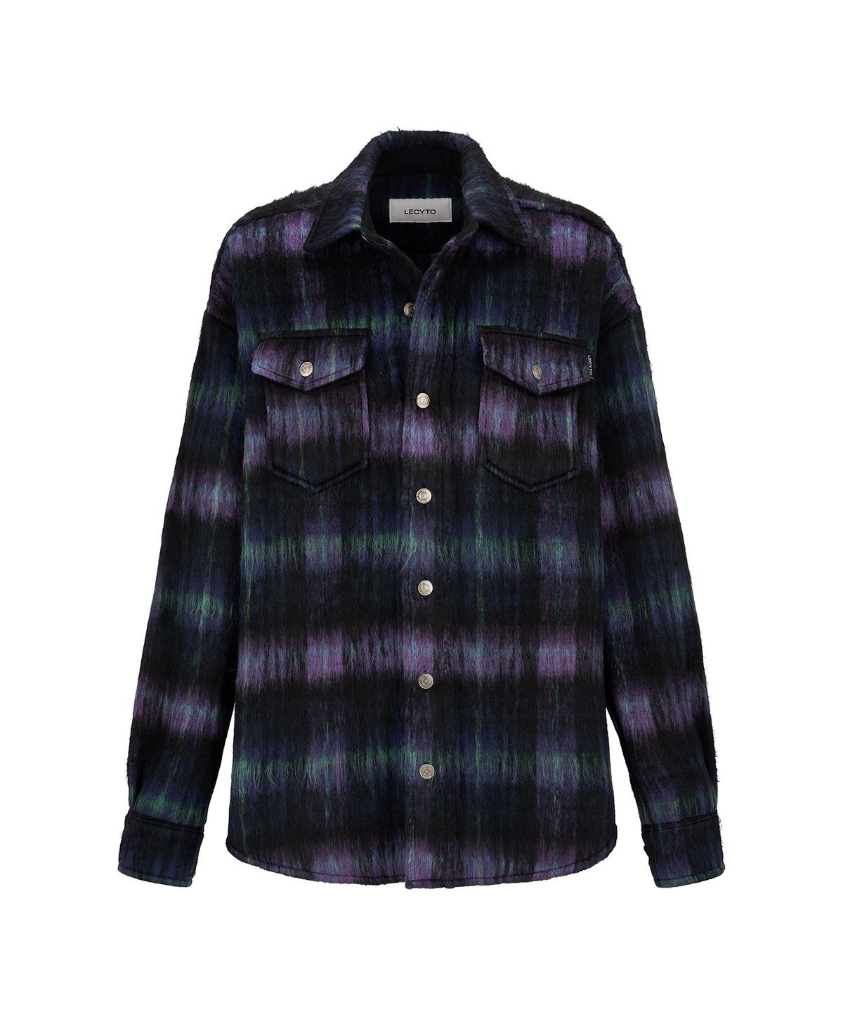 레씨토(LECYTO) Check Wool Overshirt Jacket_[Navy]