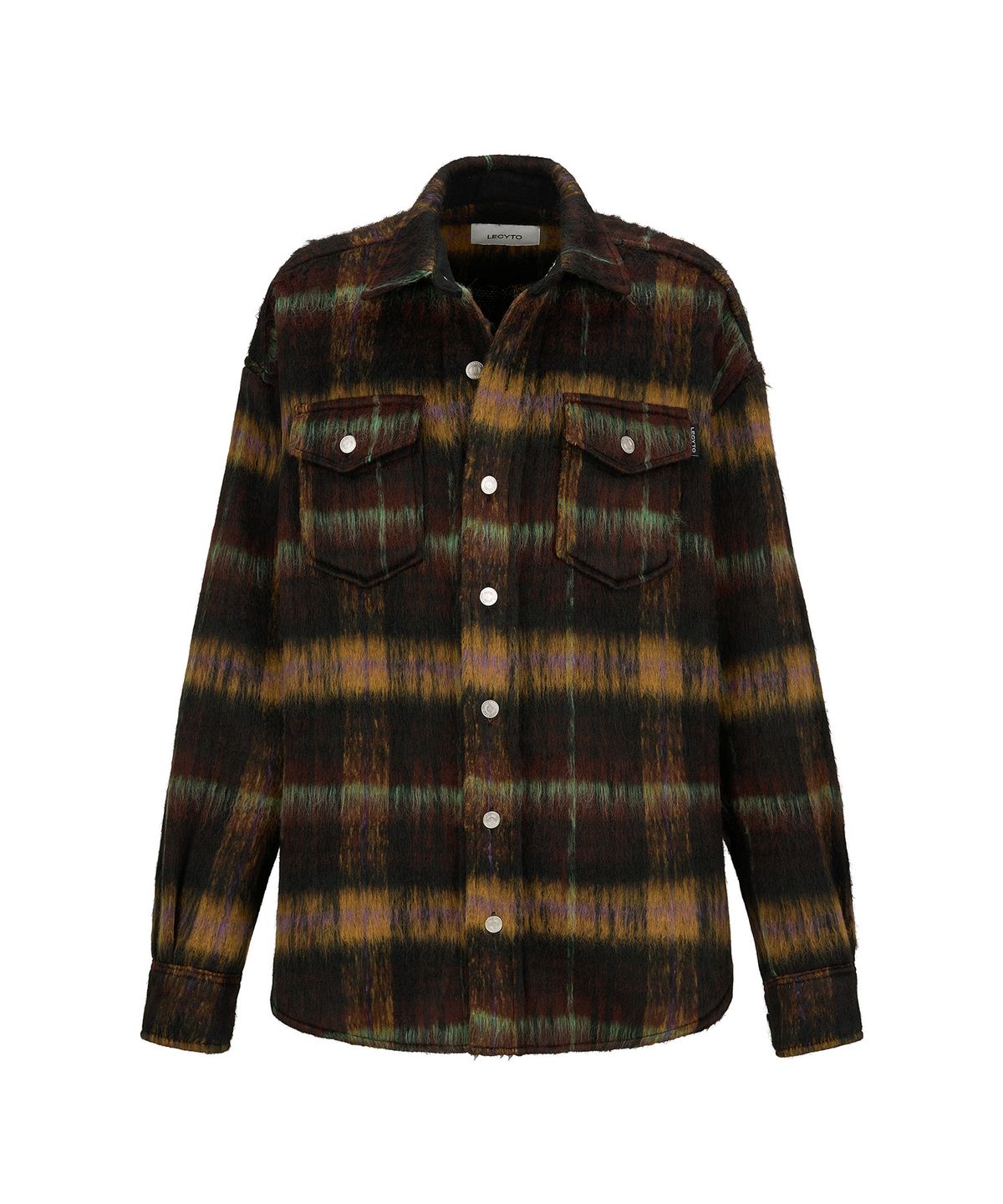 레씨토(LECYTO) Check Wool Overshirt Jacket_[Brown]