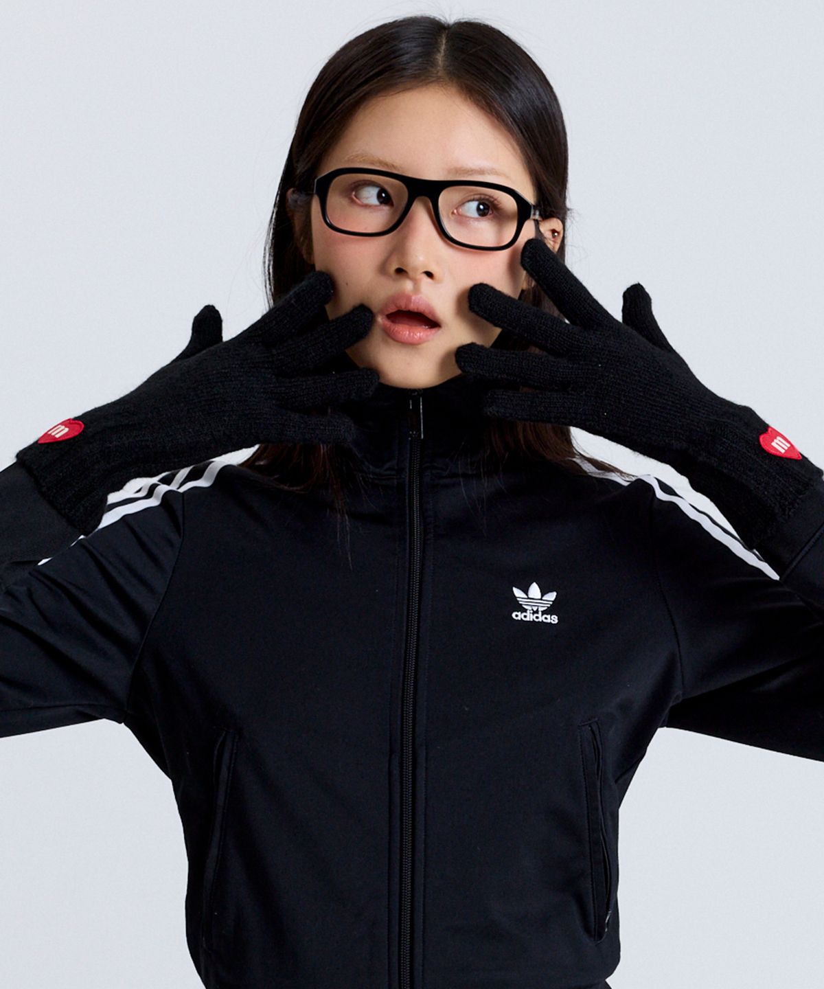 마크니(MACNI) [SET] LOVE M KNIT GLOVES & MUFFLER