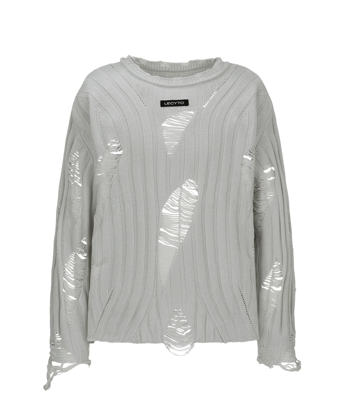 레씨토(LECYTO) Anarchy Crew Neck Knit_[L.Gray]