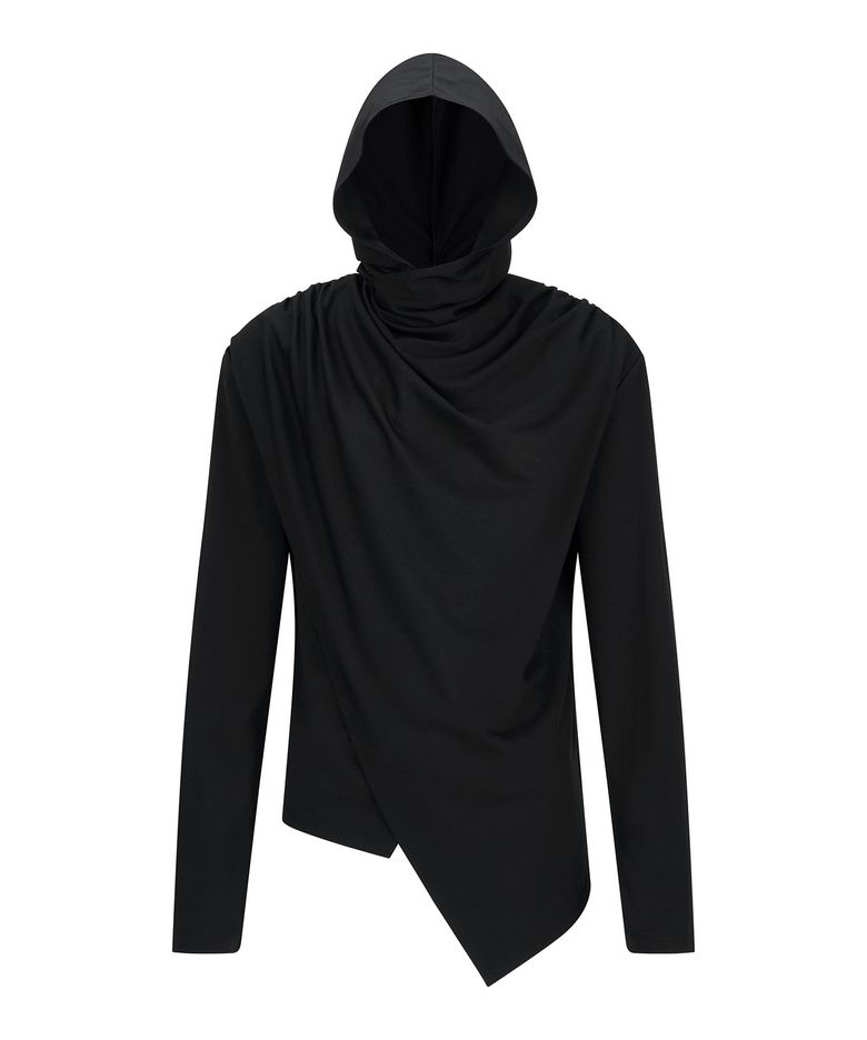 Avant-garde Drape Hood_[Black]