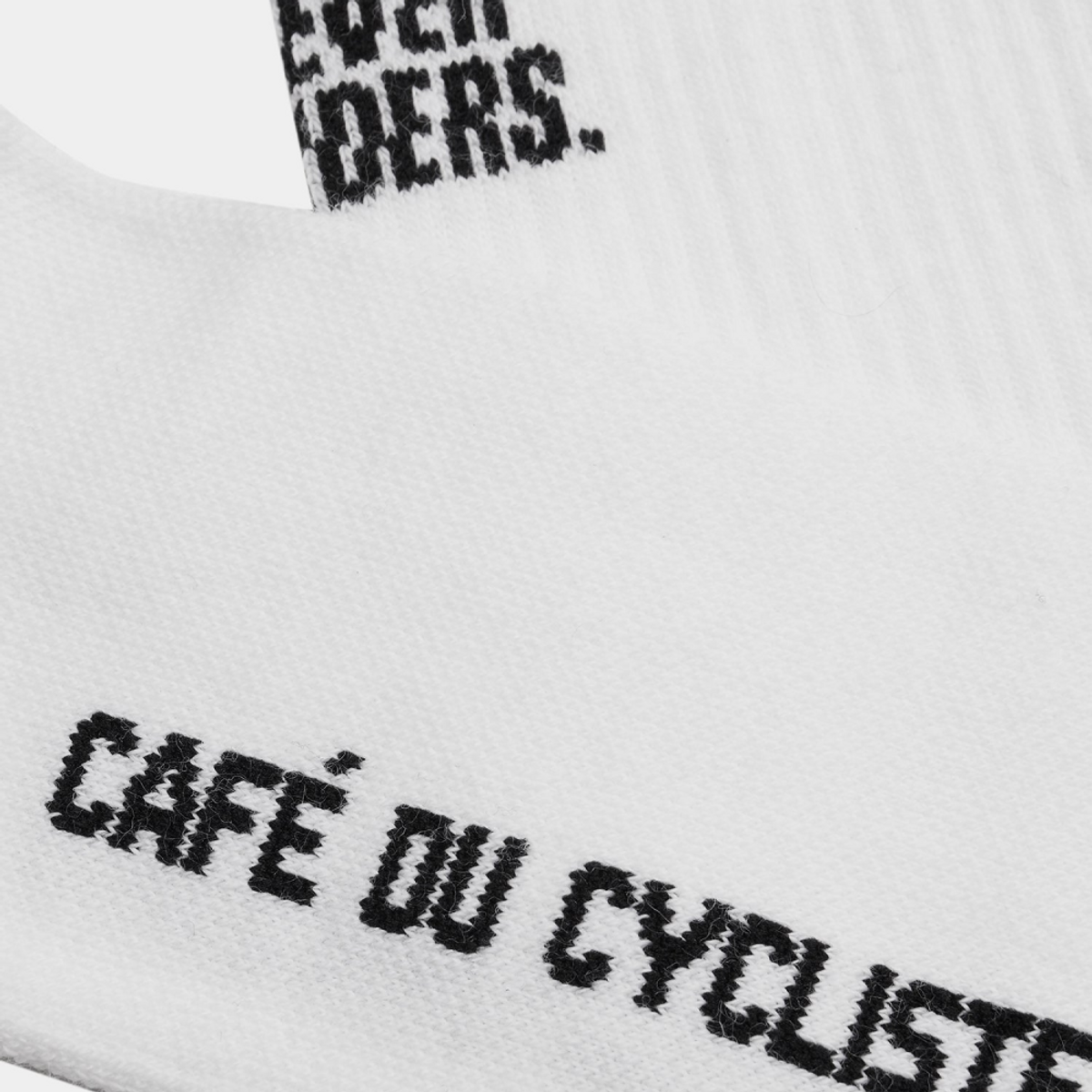 카페 드 사이클리스트(CAFE DU CYCLISTE) 모토 아웃랜드 삭스 양말 블랙 온 화이트 공용
