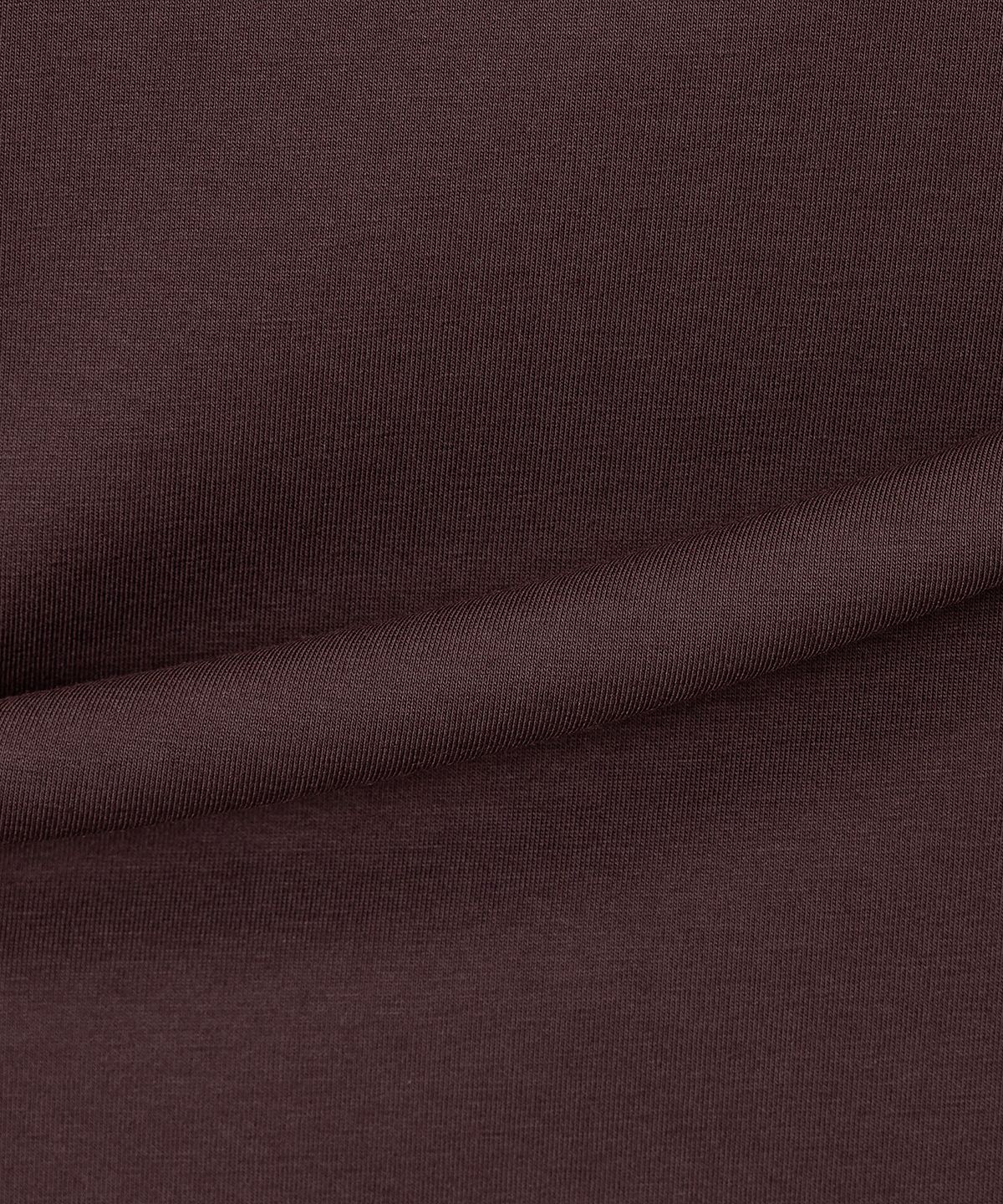 베이직하우스(BASIC HOUSE) 여성 찰랑 스판 U넥 오버핏 긴팔티셔츠 다크브라운