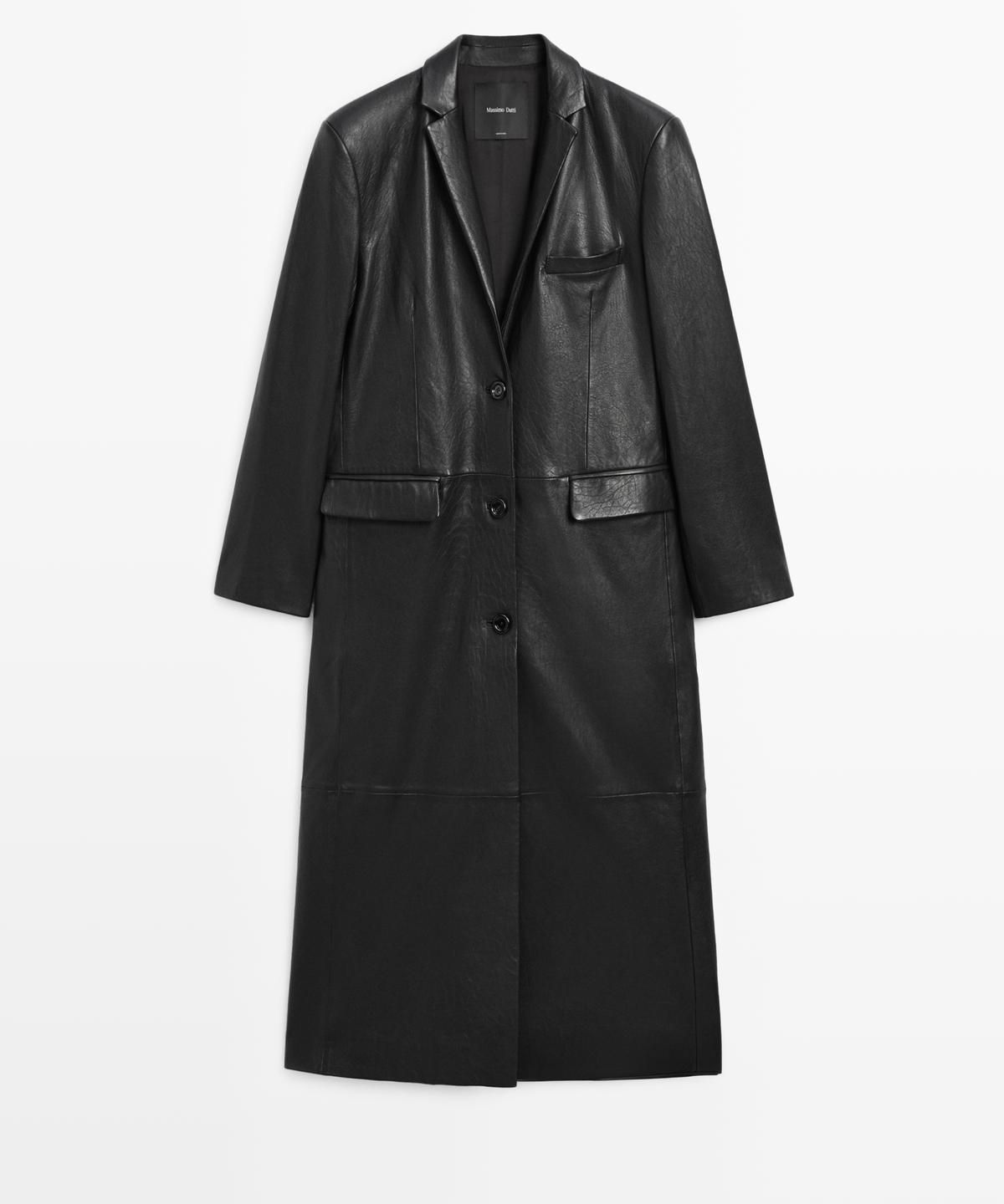 마시모두띠(MASSIMO DUTTI) 나파 레더 롱 코트