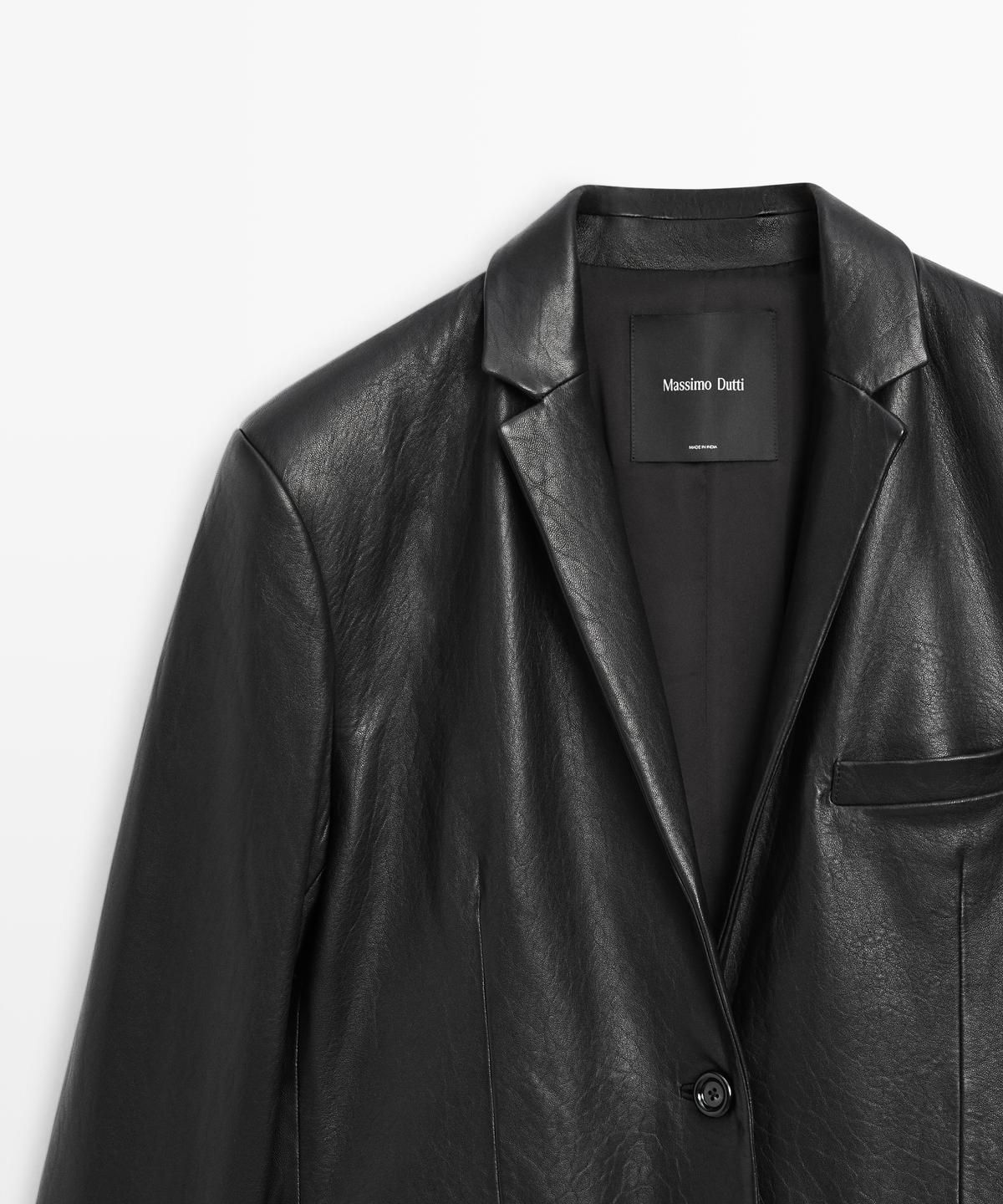 마시모두띠(MASSIMO DUTTI) 나파 레더 롱 코트