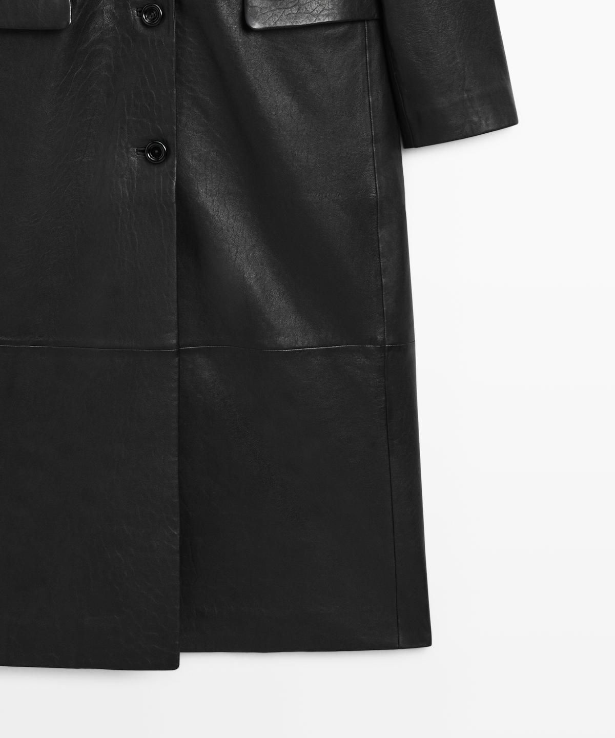 마시모두띠(MASSIMO DUTTI) 나파 레더 롱 코트