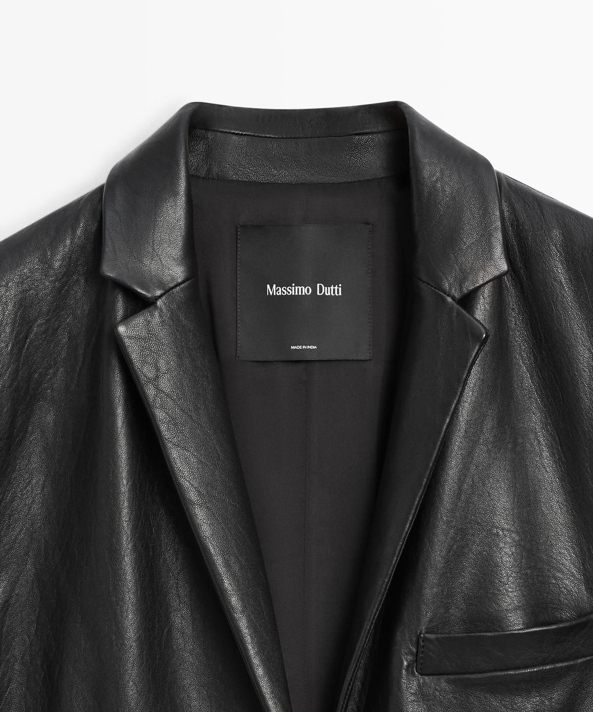 마시모두띠(MASSIMO DUTTI) 나파 레더 롱 코트