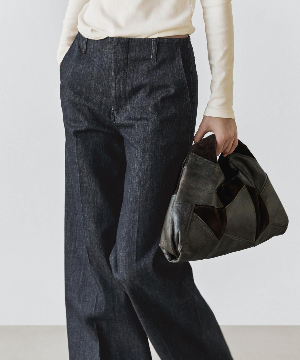 마시모두띠(MASSIMO DUTTI) 미드라이즈 와이드 레그 진