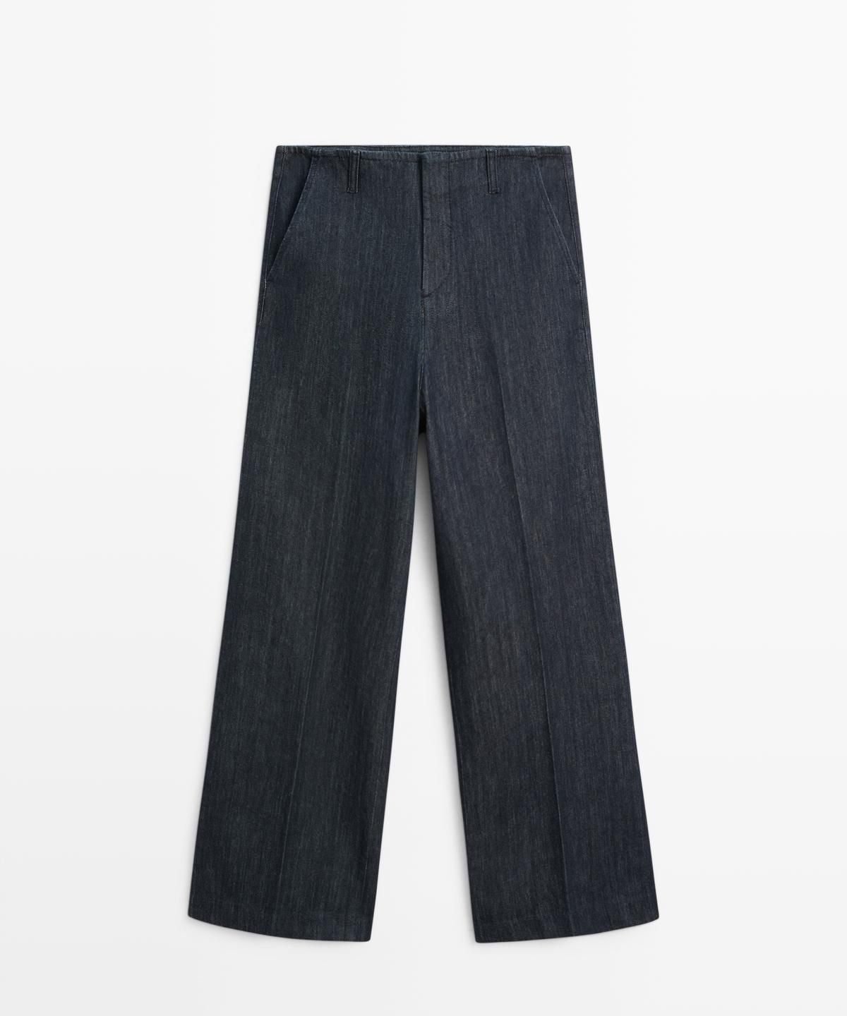 마시모두띠(MASSIMO DUTTI) 미드라이즈 와이드 레그 진