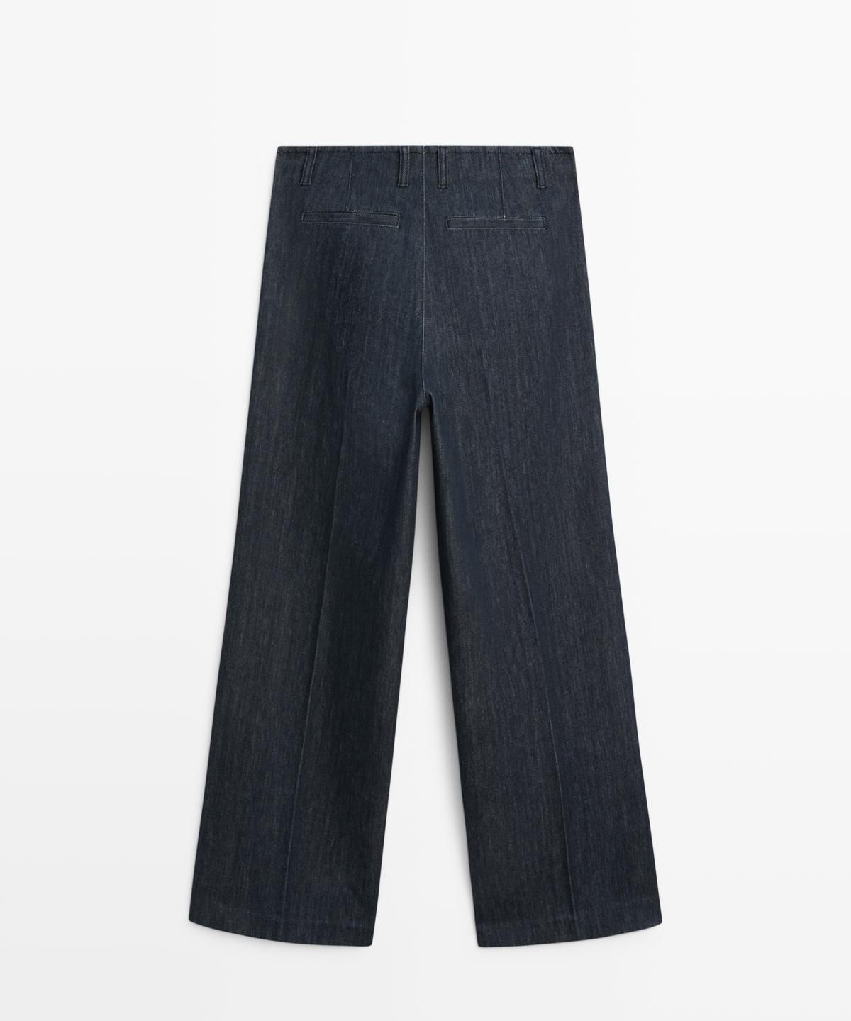 마시모두띠(MASSIMO DUTTI) 미드라이즈 와이드 레그 진
