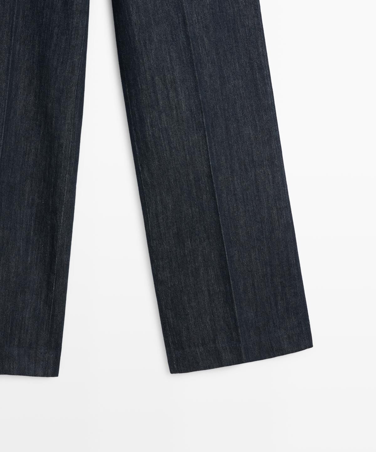 마시모두띠(MASSIMO DUTTI) 미드라이즈 와이드 레그 진