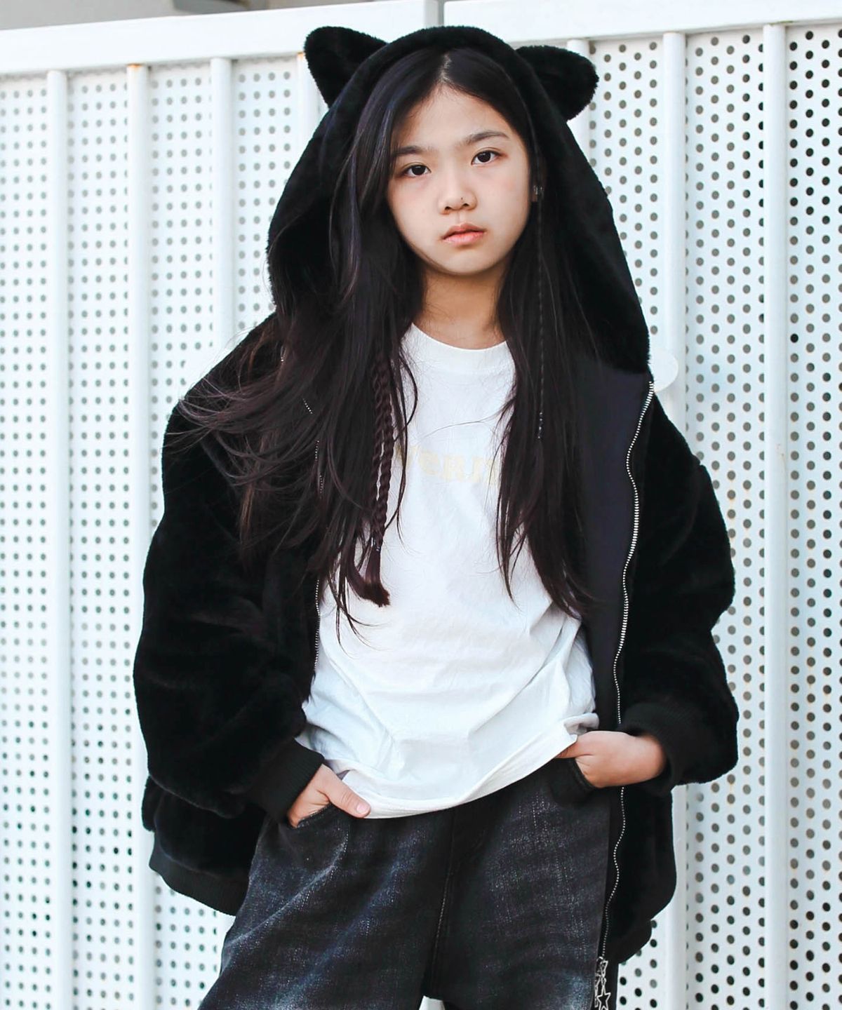 티미유(TMIU) 냥냥이 후드퍼 점퍼