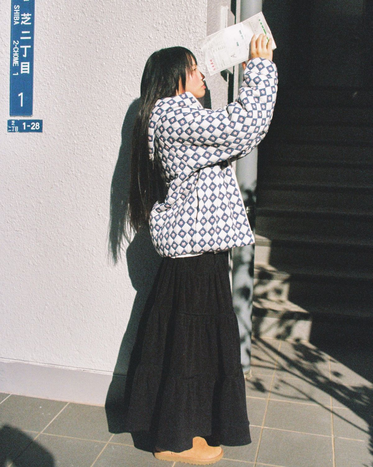 로액슈얼(LO AXUAL) FLEECE LOOSE POCKET TIERD SKIRT_BLACK