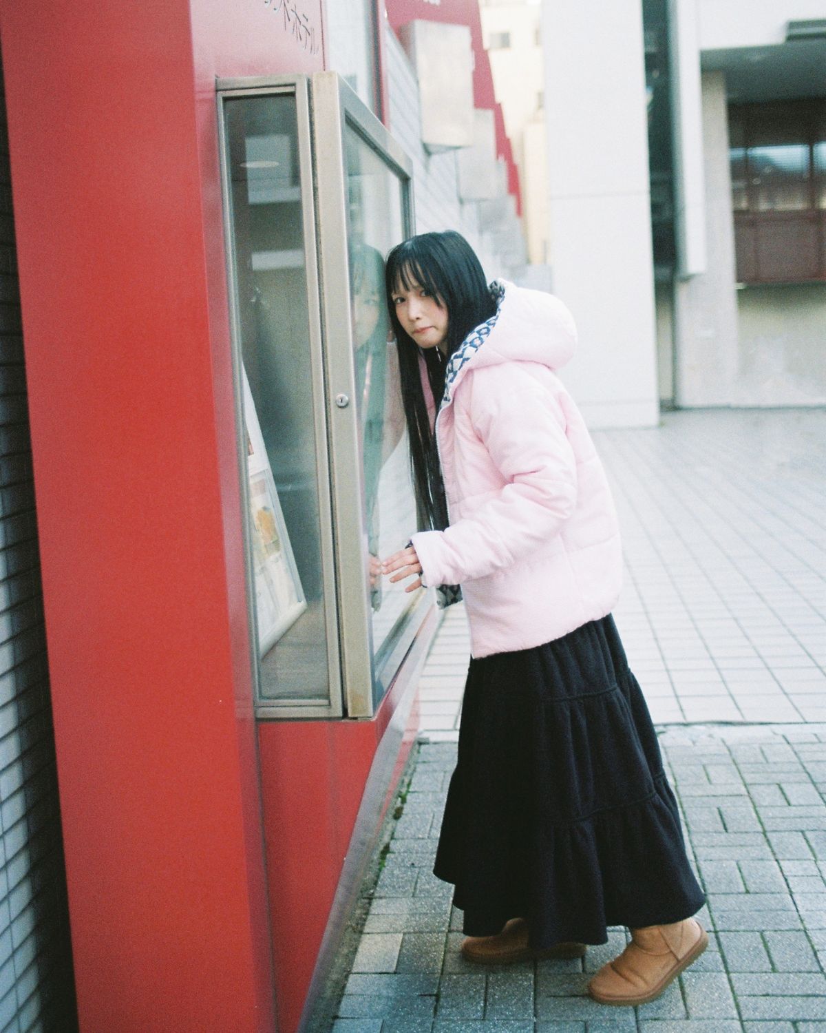 로액슈얼(LO AXUAL) FLEECE LOOSE POCKET TIERD SKIRT_BLACK