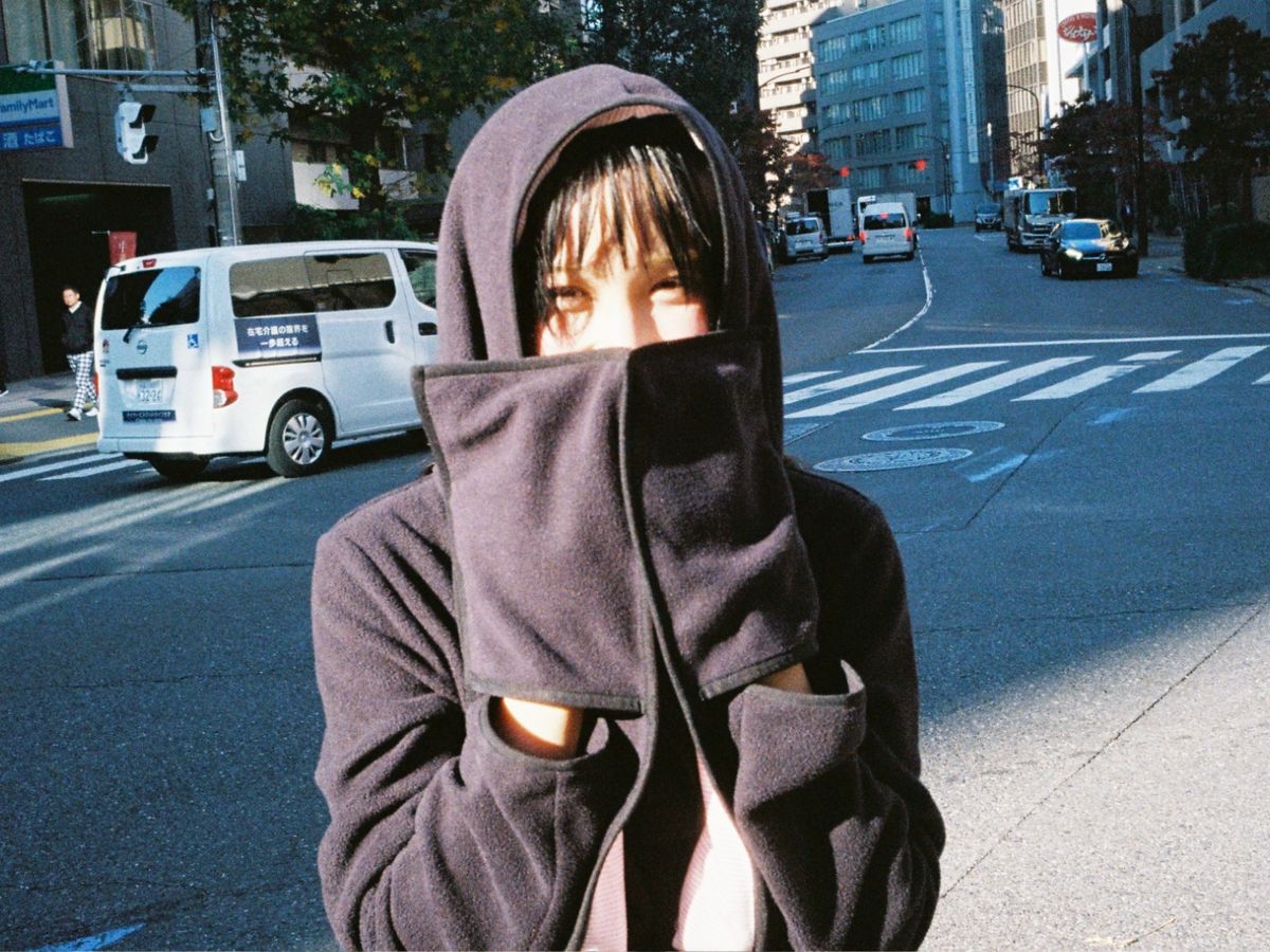 로액슈얼(LO AXUAL) FLEECE REVERSIBLE HOOD MUFFLER_BLACK