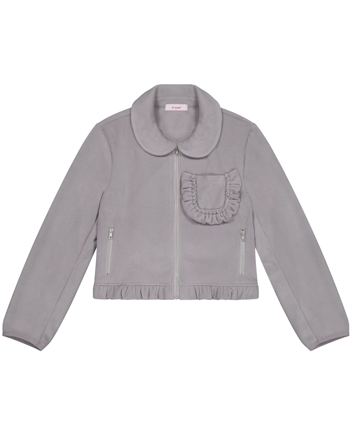 로액슈얼(LO AXUAL) FLEECE FRILL POCKET JACKET_MELANGE GREY
