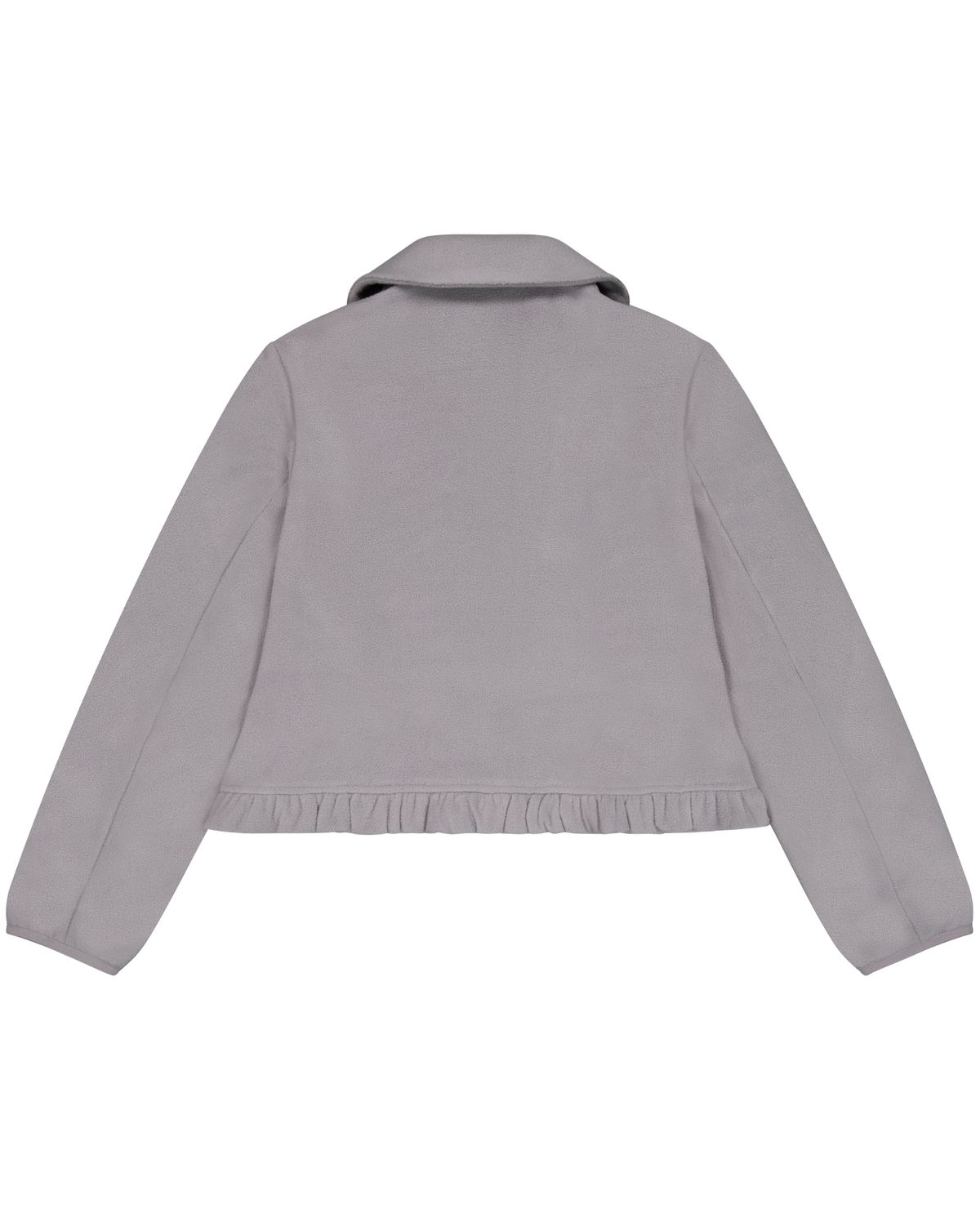 로액슈얼(LO AXUAL) FLEECE FRILL POCKET JACKET_MELANGE GREY