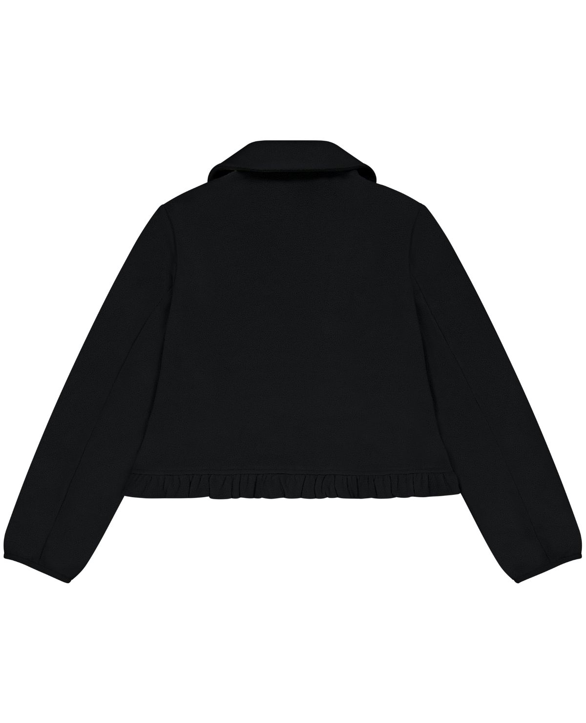 로액슈얼(LO AXUAL) FLEECE FRILL POCKET JACKET_BLACK