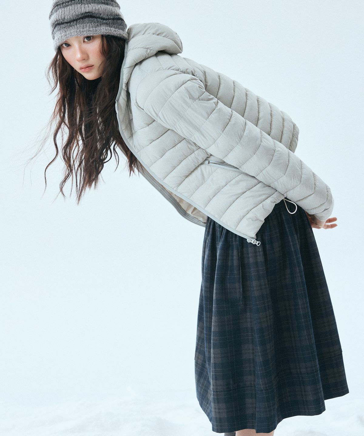 미쏘(MIXXO) 체크 미디 스커트_MIWWHG116C MIWWHG31QC MIWWHG50QC