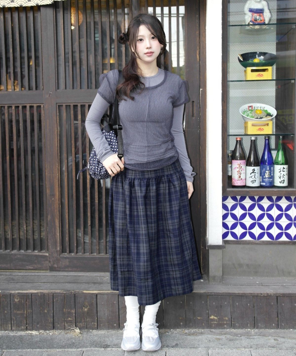 미쏘(MIXXO) 체크 미디 스커트_MIWWHG116C MIWWHG31QC MIWWHG50QC