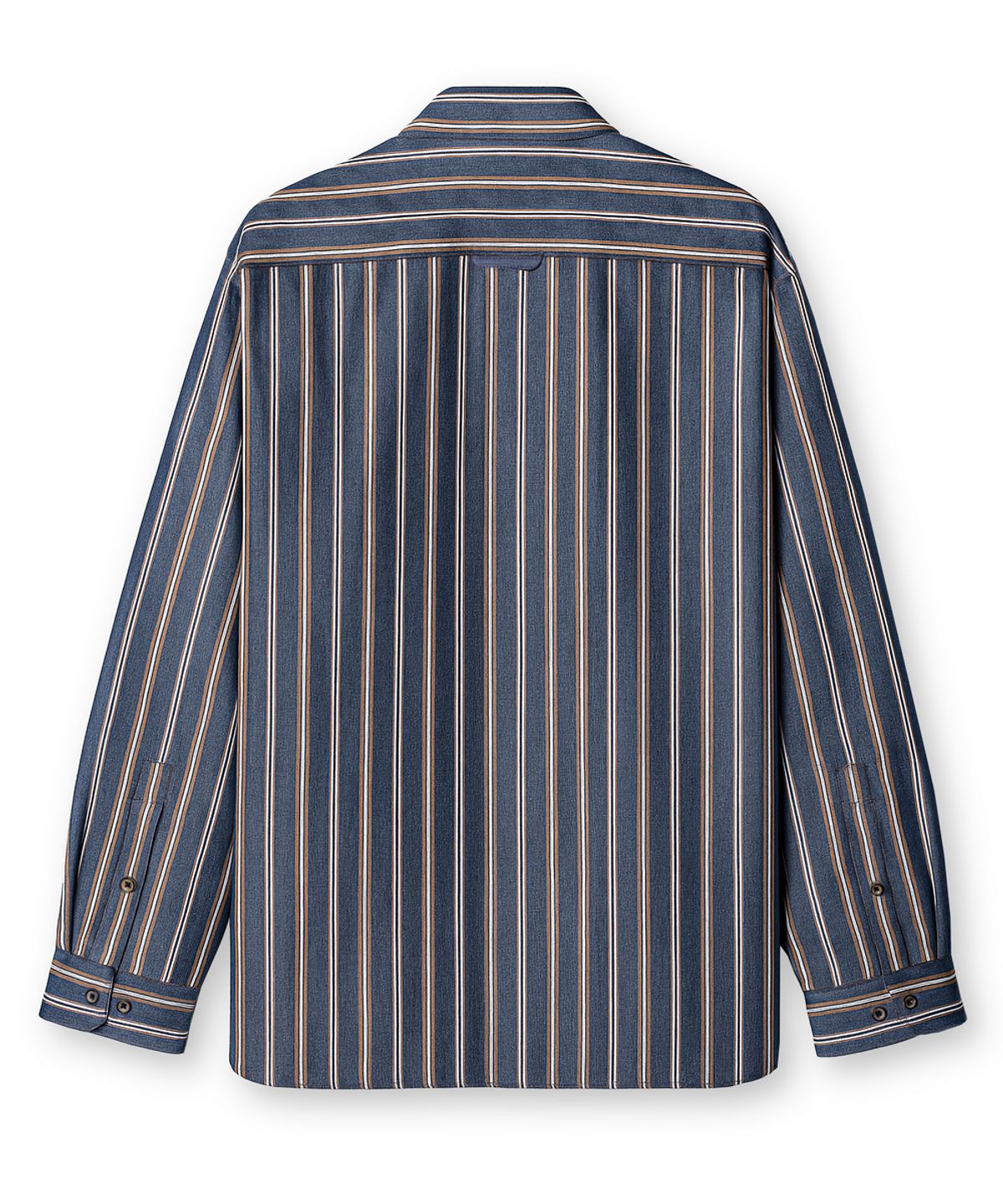 에든버러클럽(EDINBURGH CLUB) OVER FIT STRIPED SHIRT [NAVY]