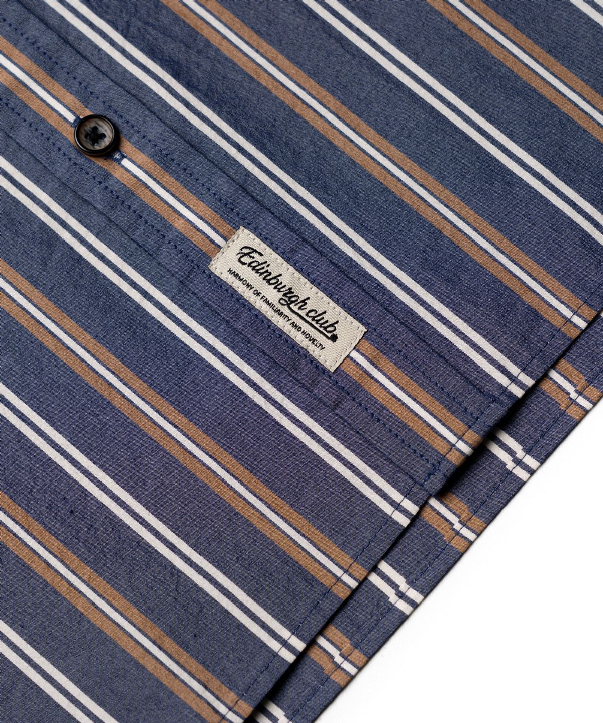 에든버러클럽(EDINBURGH CLUB) OVER FIT STRIPED SHIRT [NAVY]