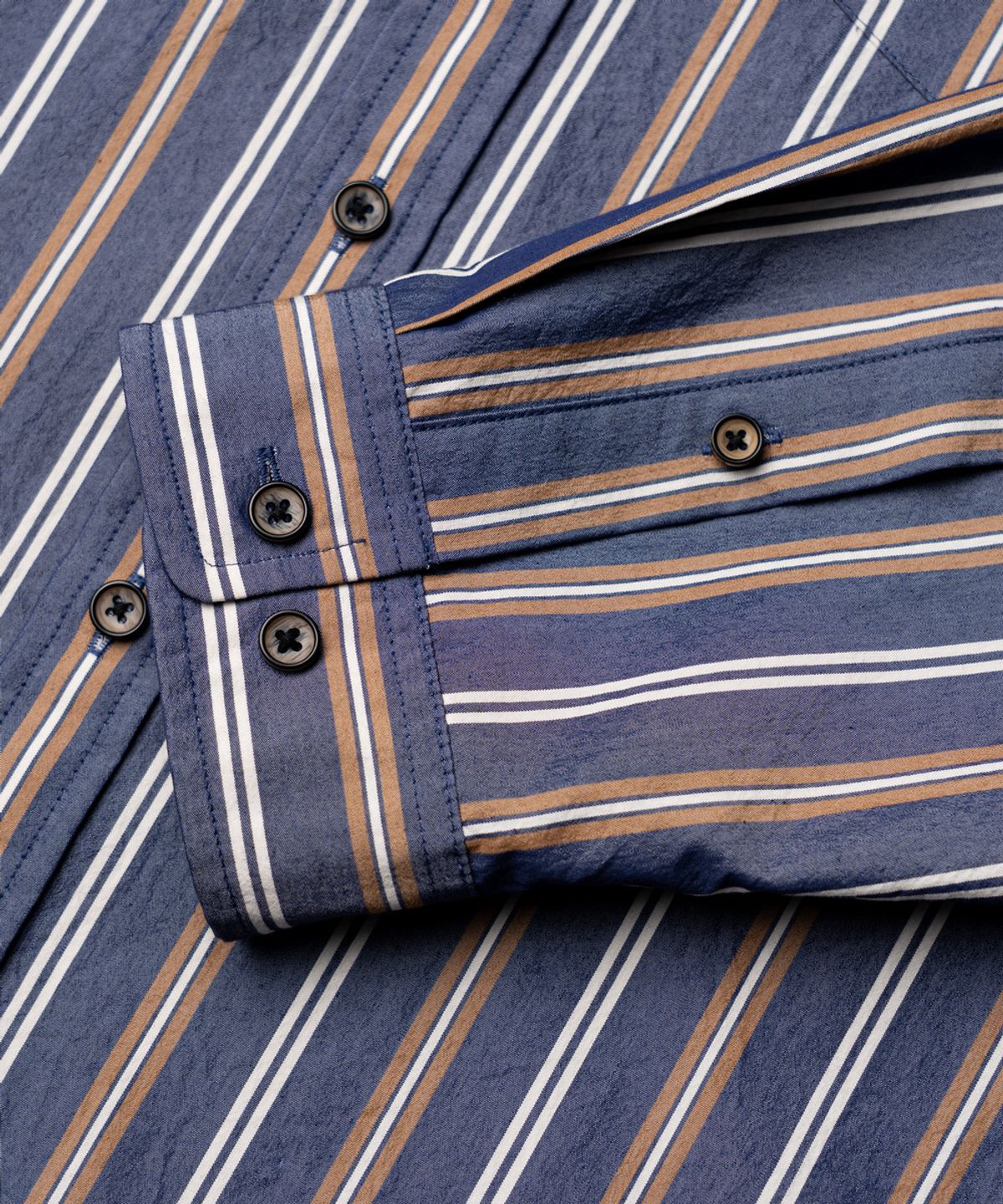 에든버러클럽(EDINBURGH CLUB) OVER FIT STRIPED SHIRT [NAVY]
