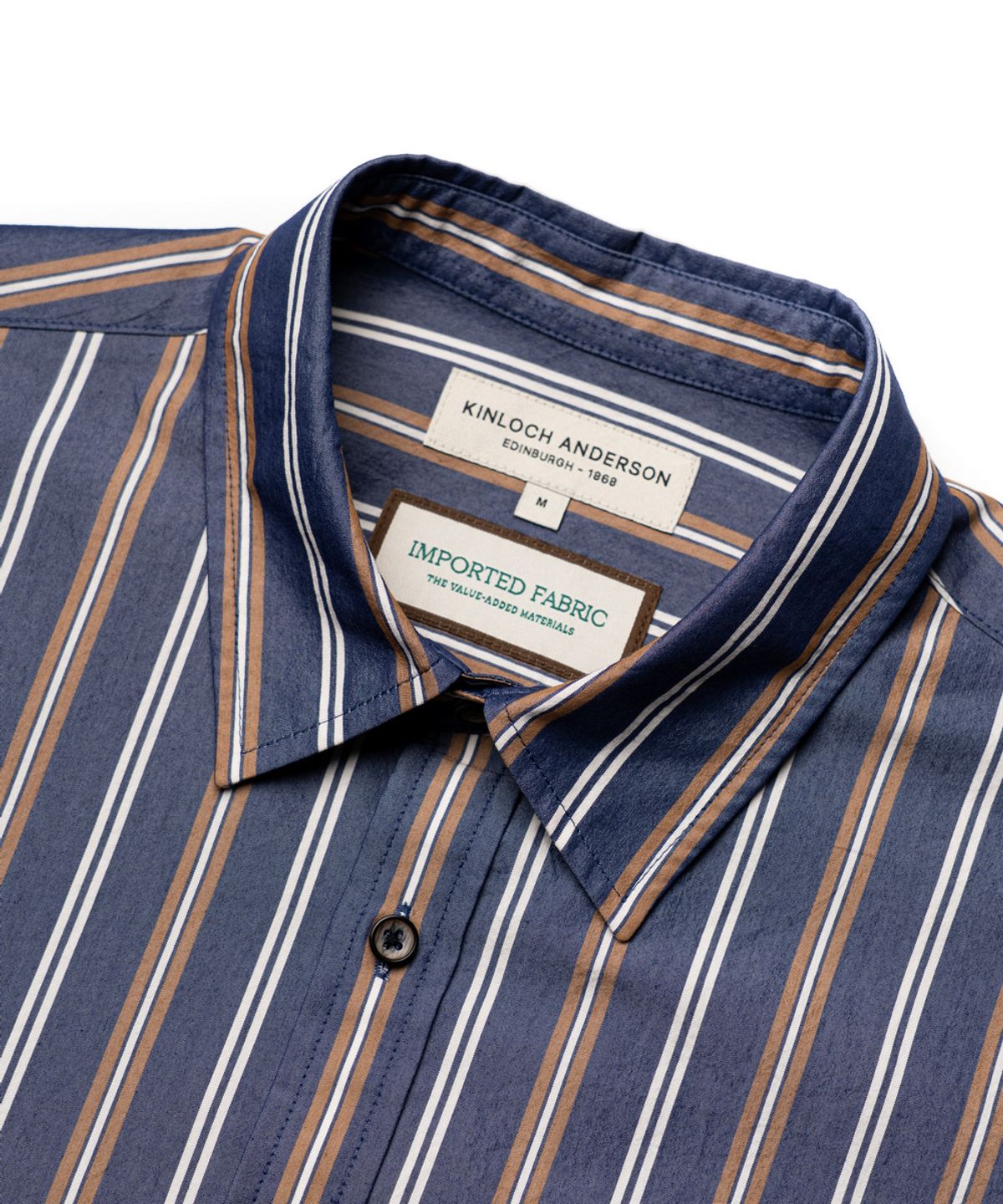 에든버러클럽(EDINBURGH CLUB) OVER FIT STRIPED SHIRT [NAVY]