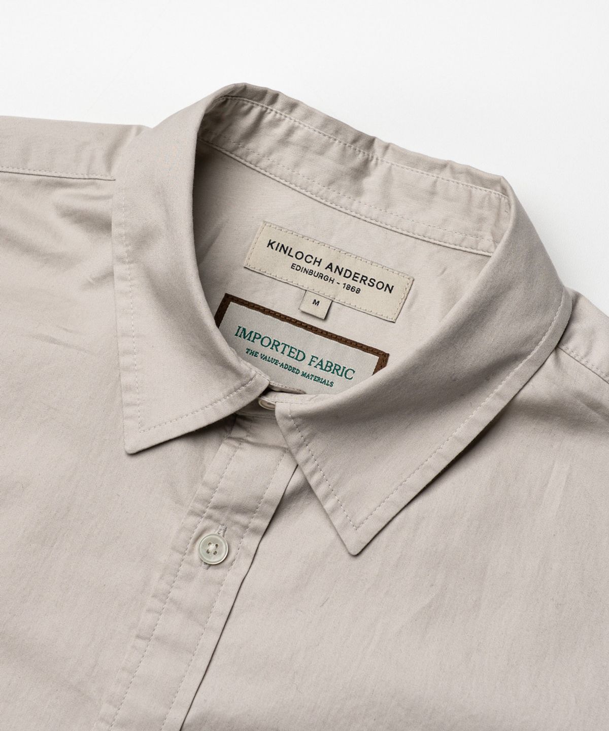 에든버러클럽(EDINBURGH CLUB) OVER FIT COTTON TWILL SHIRT [BEIGE]