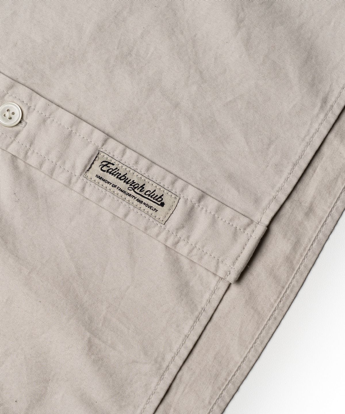 에든버러클럽(EDINBURGH CLUB) OVER FIT COTTON TWILL SHIRT [BEIGE]