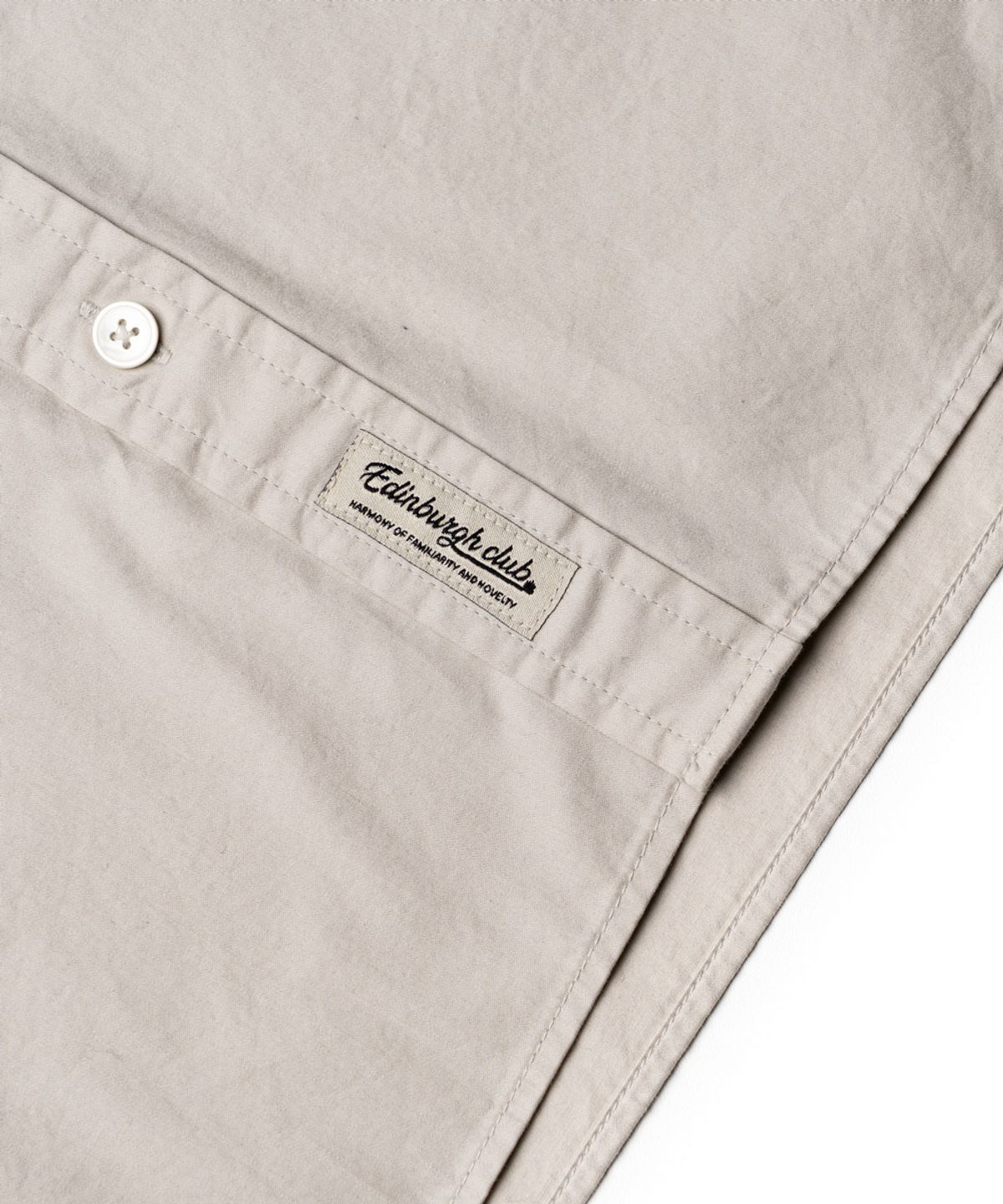 에든버러클럽(EDINBURGH CLUB) OVER FIT CHINA COLLAR COTTON TWILL SHIRT [BEIGE]