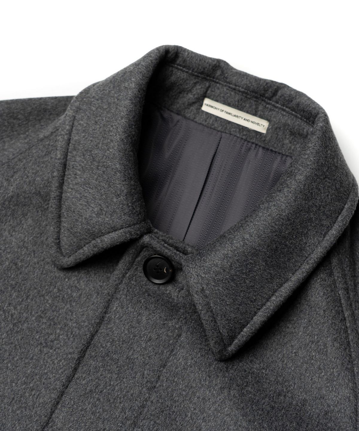 에든버러클럽(EDINBURGH CLUB) WOOL BONDING BALMACAAN COAT [C/GREY]