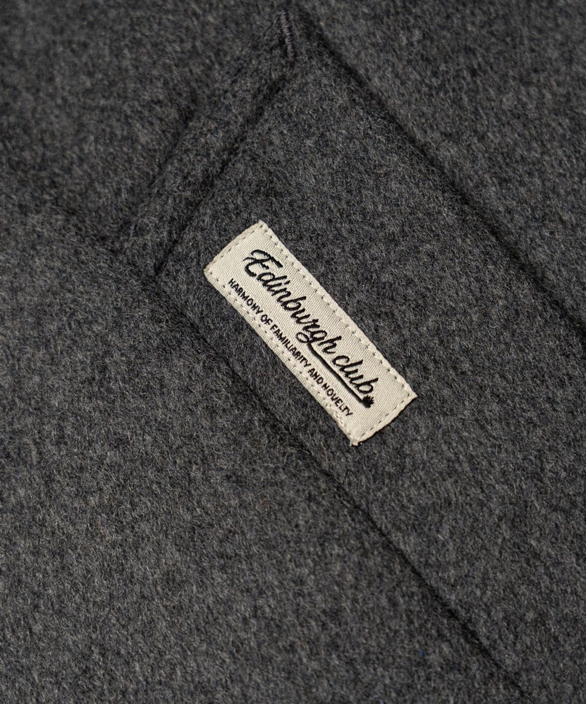 에든버러클럽(EDINBURGH CLUB) WOOL BONDING BALMACAAN COAT [C/GREY]