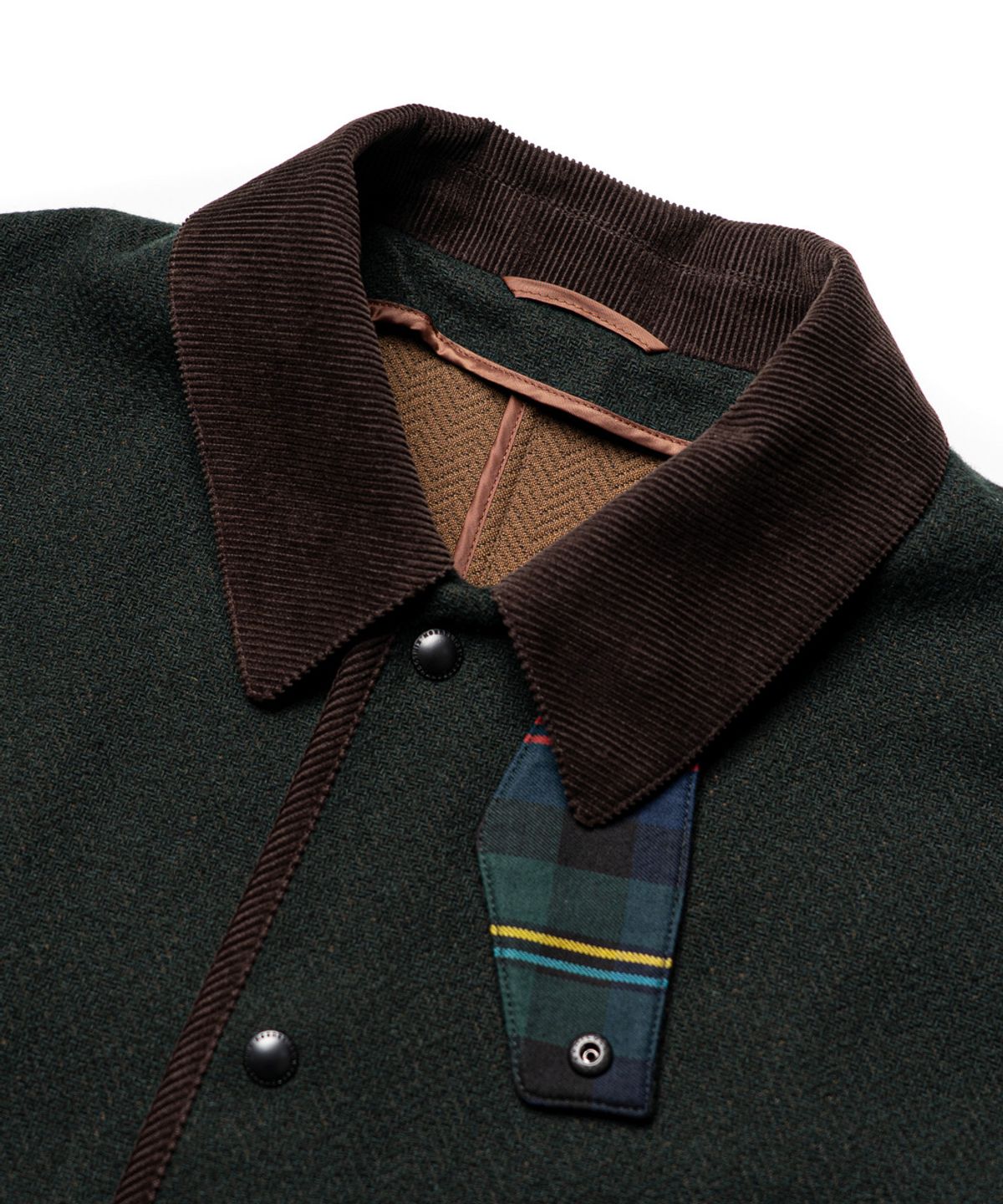 에든버러클럽(EDINBURGH CLUB) WOOL BLENDED HERRINGBONE HUNTING JACKET [D/GREEN]