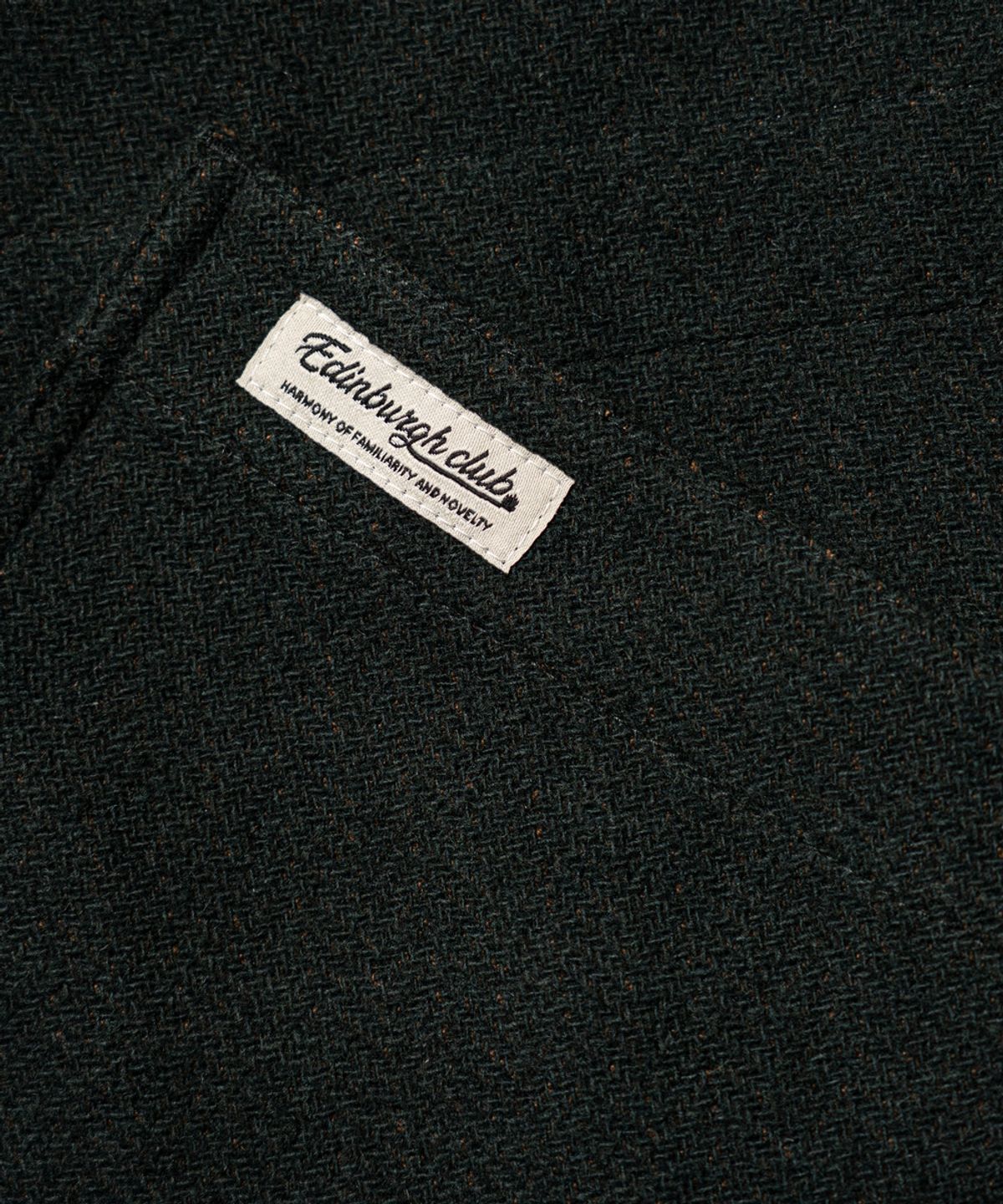 에든버러클럽(EDINBURGH CLUB) WOOL BLENDED HERRINGBONE HUNTING JACKET [D/GREEN]