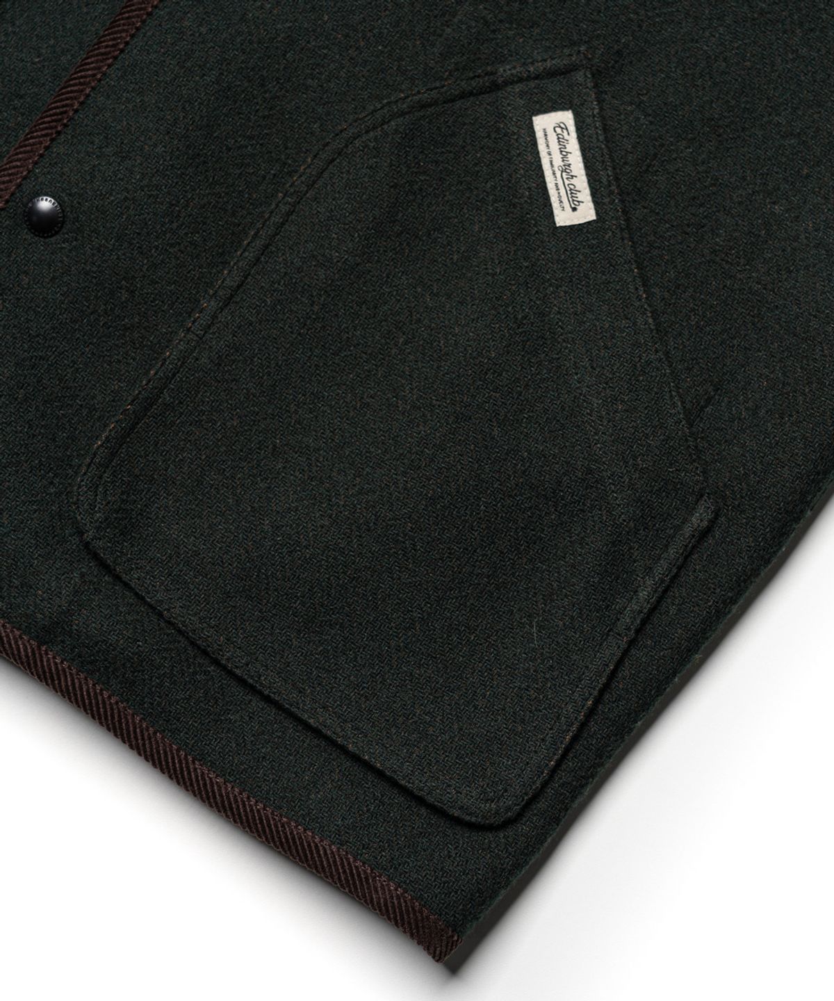 에든버러클럽(EDINBURGH CLUB) WOOL BLENDED HERRINGBONE HUNTING JACKET [D/GREEN]