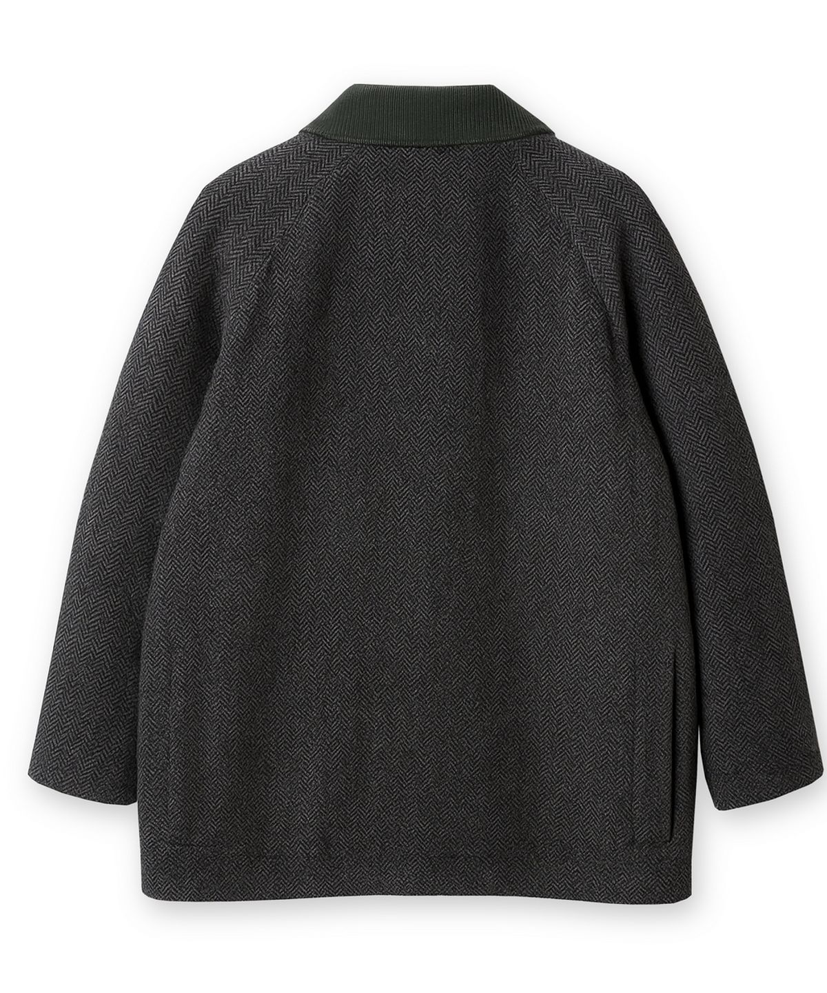 에든버러클럽(EDINBURGH CLUB) WOOL BLENDED HERRINGBONE MID HUNTING JACKET [C/GREY]