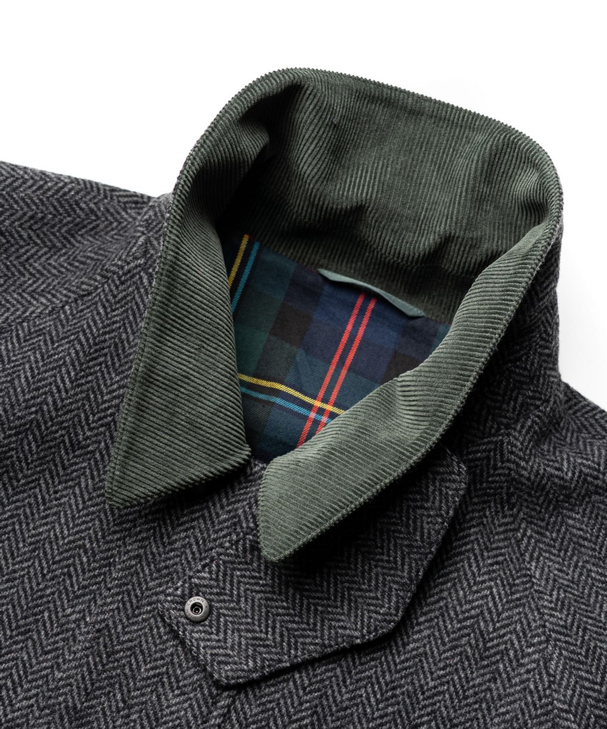 에든버러클럽(EDINBURGH CLUB) WOOL BLENDED HERRINGBONE MID HUNTING JACKET [C/GREY]