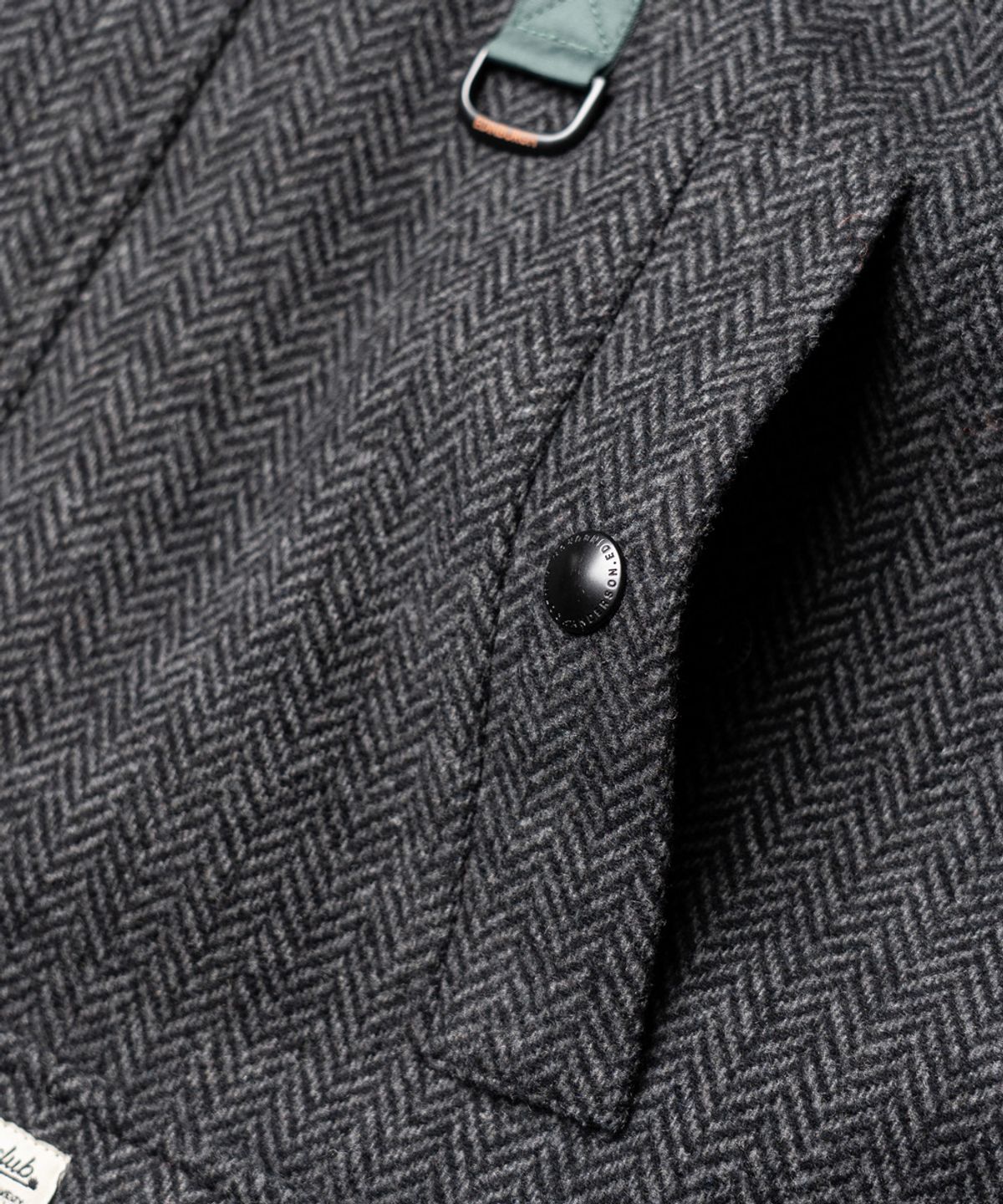 에든버러클럽(EDINBURGH CLUB) WOOL BLENDED HERRINGBONE MID HUNTING JACKET [C/GREY]