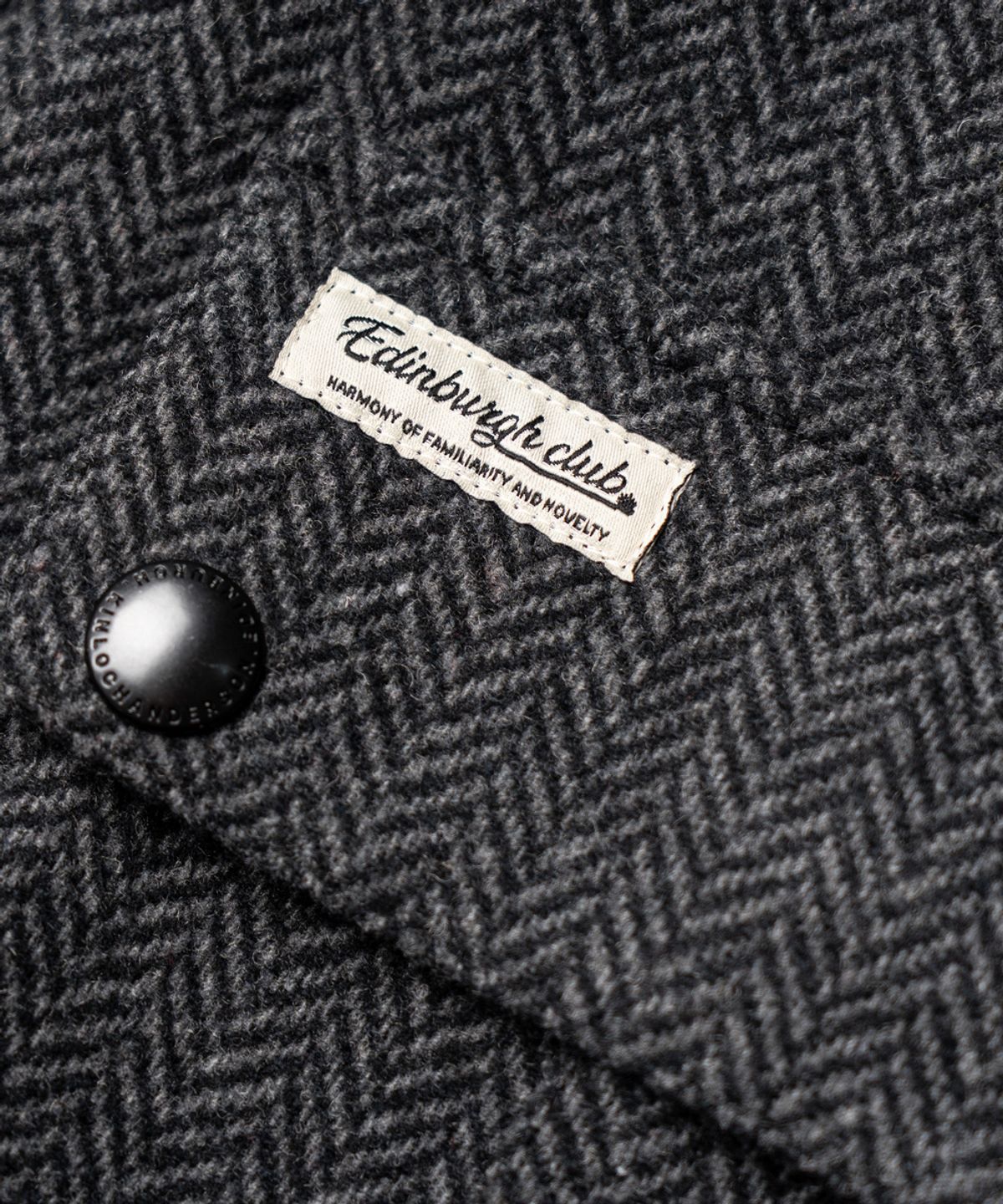 에든버러클럽(EDINBURGH CLUB) WOOL BLENDED HERRINGBONE MID HUNTING JACKET [C/GREY]