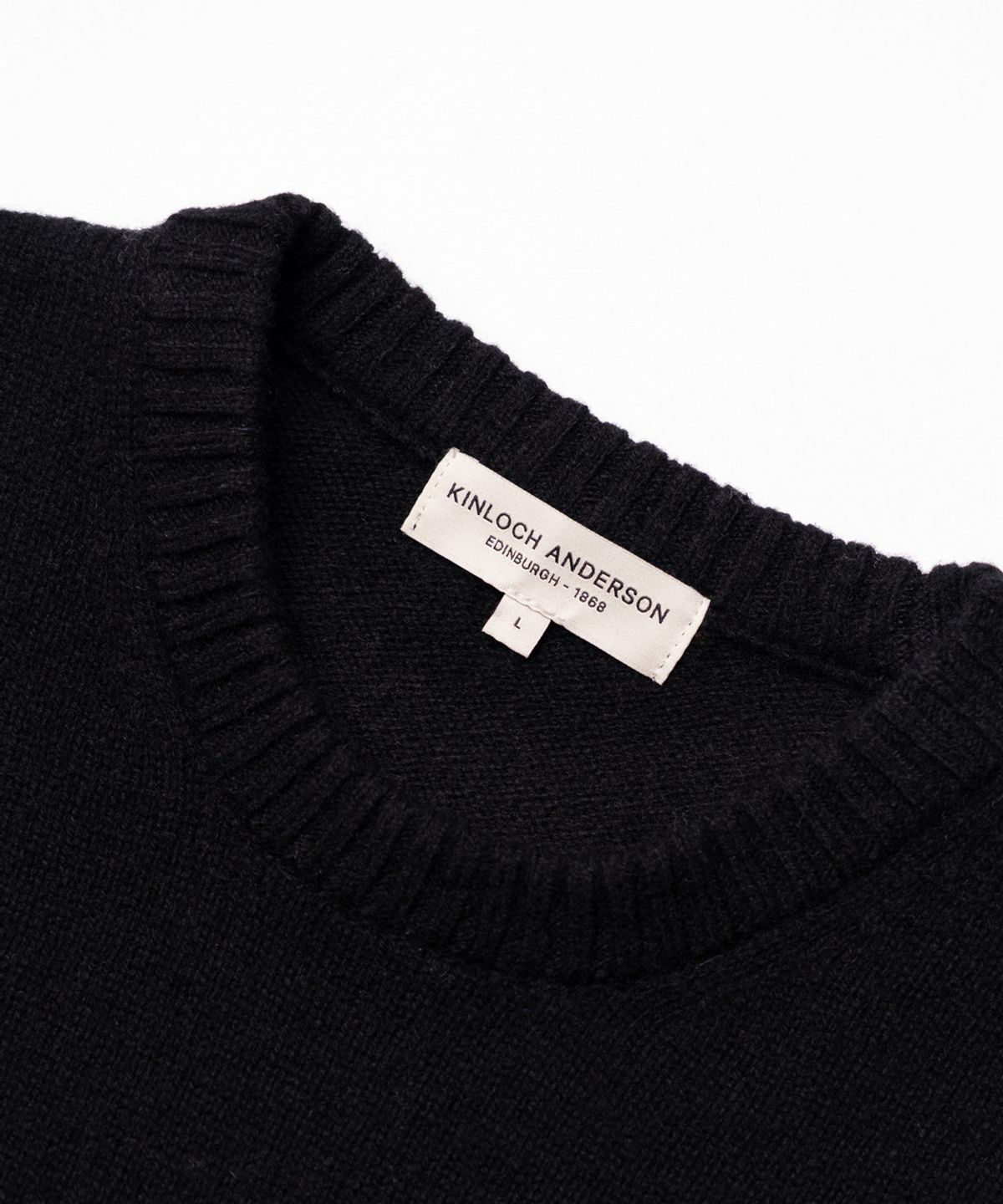 에든버러클럽(EDINBURGH CLUB) SHETLAND WOOL FISH KNIT [BLACK]