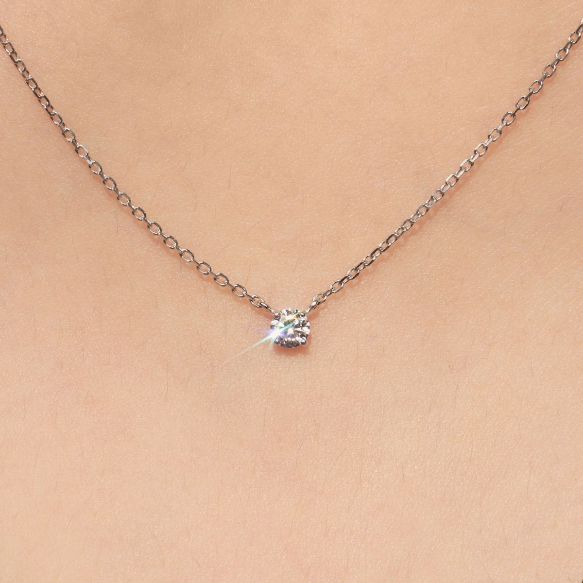 러비앤비(LOVEENB) [14K gold]  베일 1부5리 0.17ct 랩다이아 목걸이