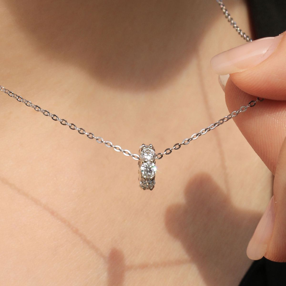 러비앤비(LOVEENB) [14K gold]  글로우 1부 0.1ct 랩다이아 참펜던트 (2size)