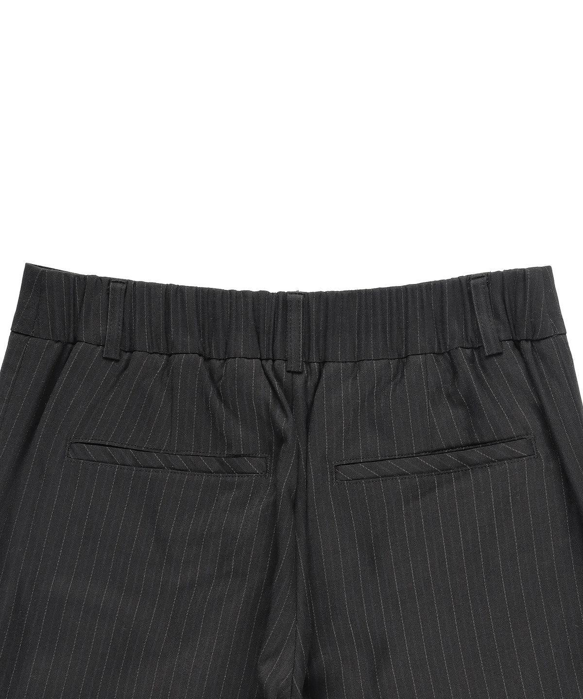 본바이한(BORNBYHAN) STUD STRIPE BOOTCUT TROUSERS BLACK