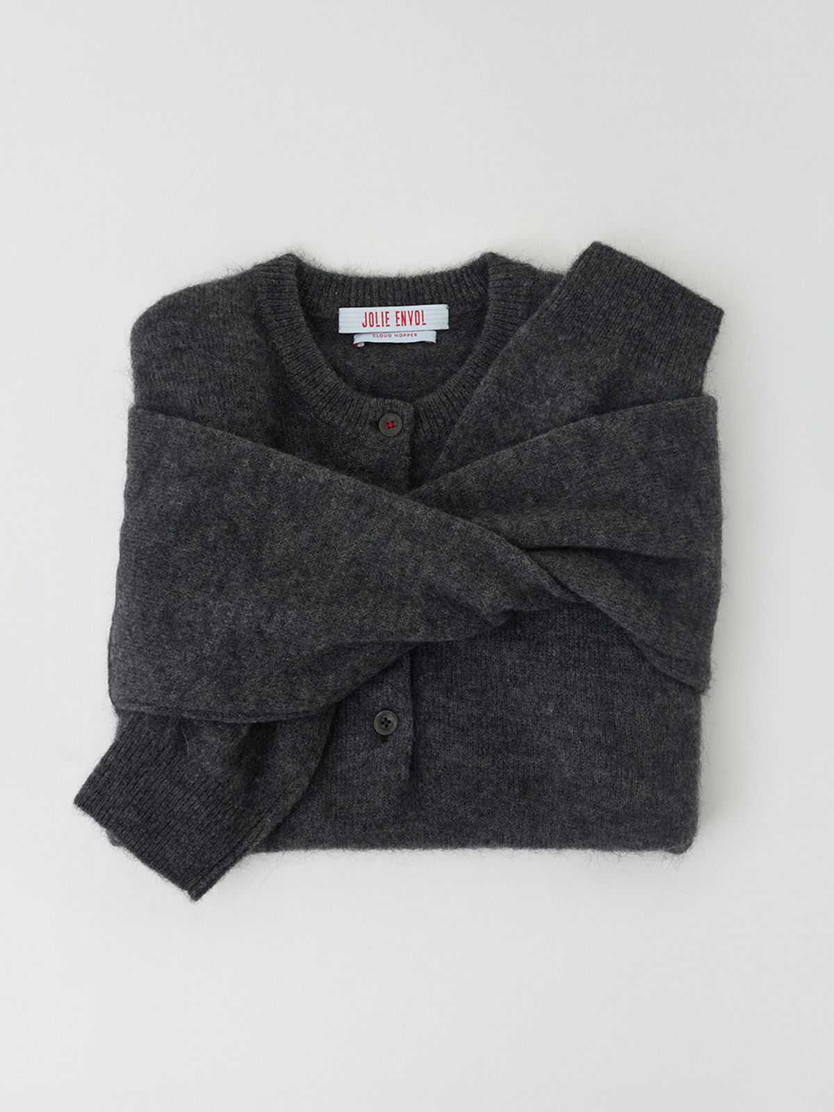 졸리앙볼(JOLIEENVOL) Alpaca Wool Henry Sweater - over fit (Gris Velours)