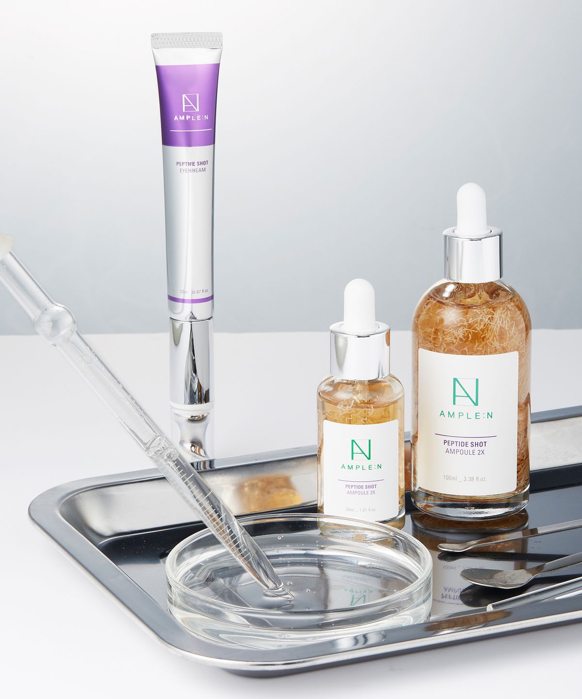 앰플엔(AMPLEN) 펩타이드샷 초미세 진동 레티놀 카페인 아이크림 20ml