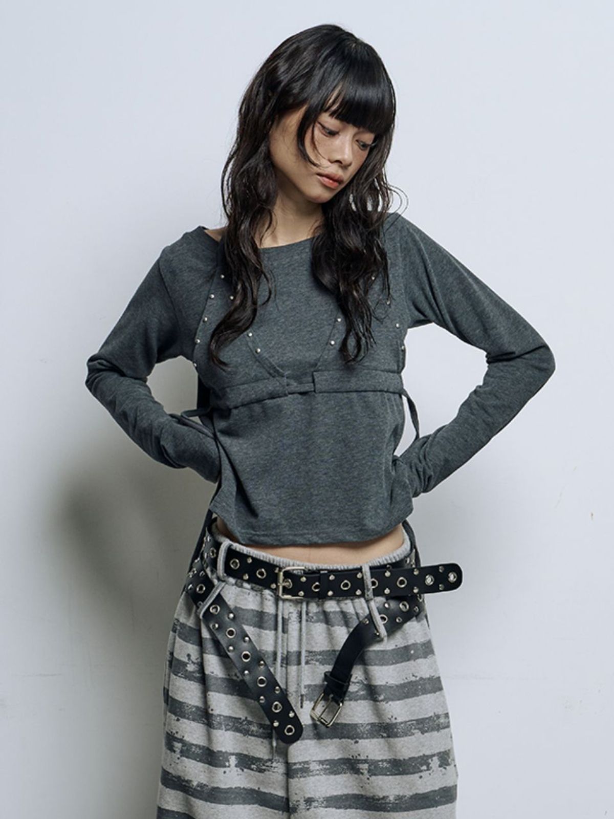 라미(RAMEE) 아일렛 스터드 벨트